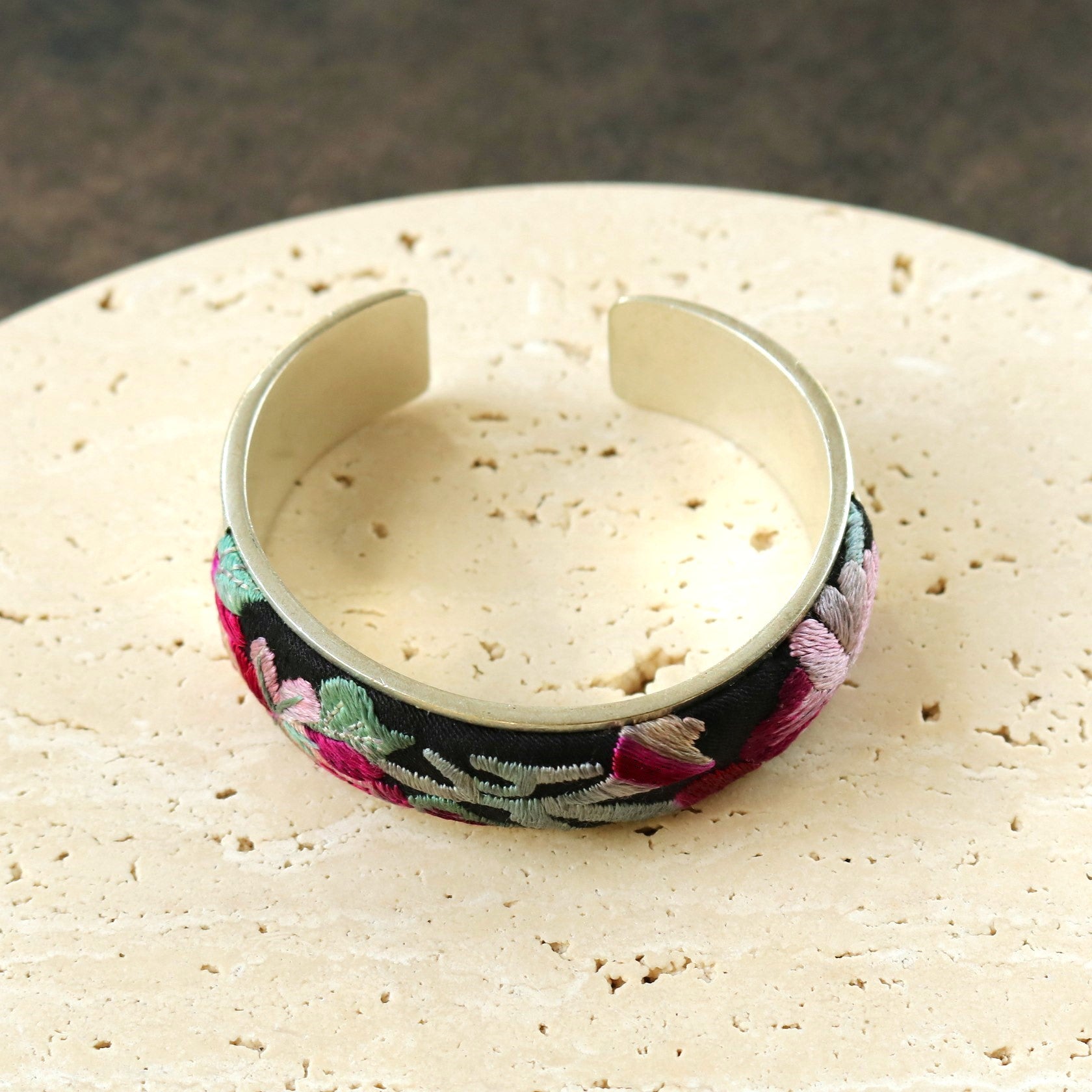 Hand-embroidered Cuff Bracelet of Benevolence