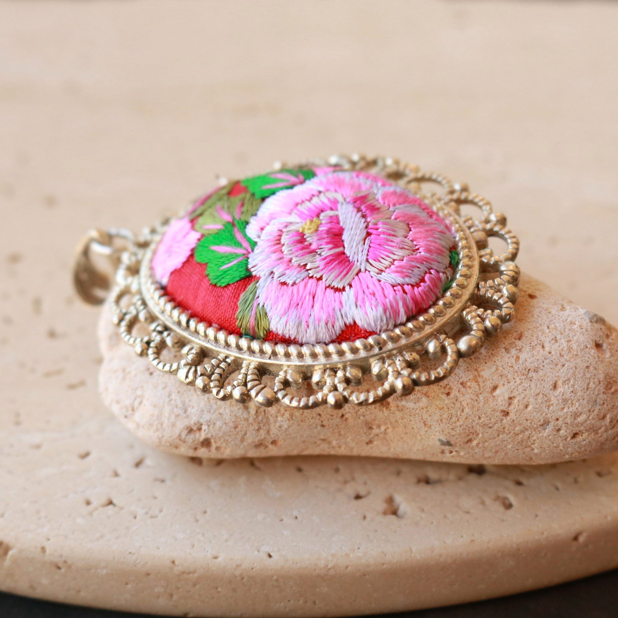 Harmony in Bloom Embroidered Necklace