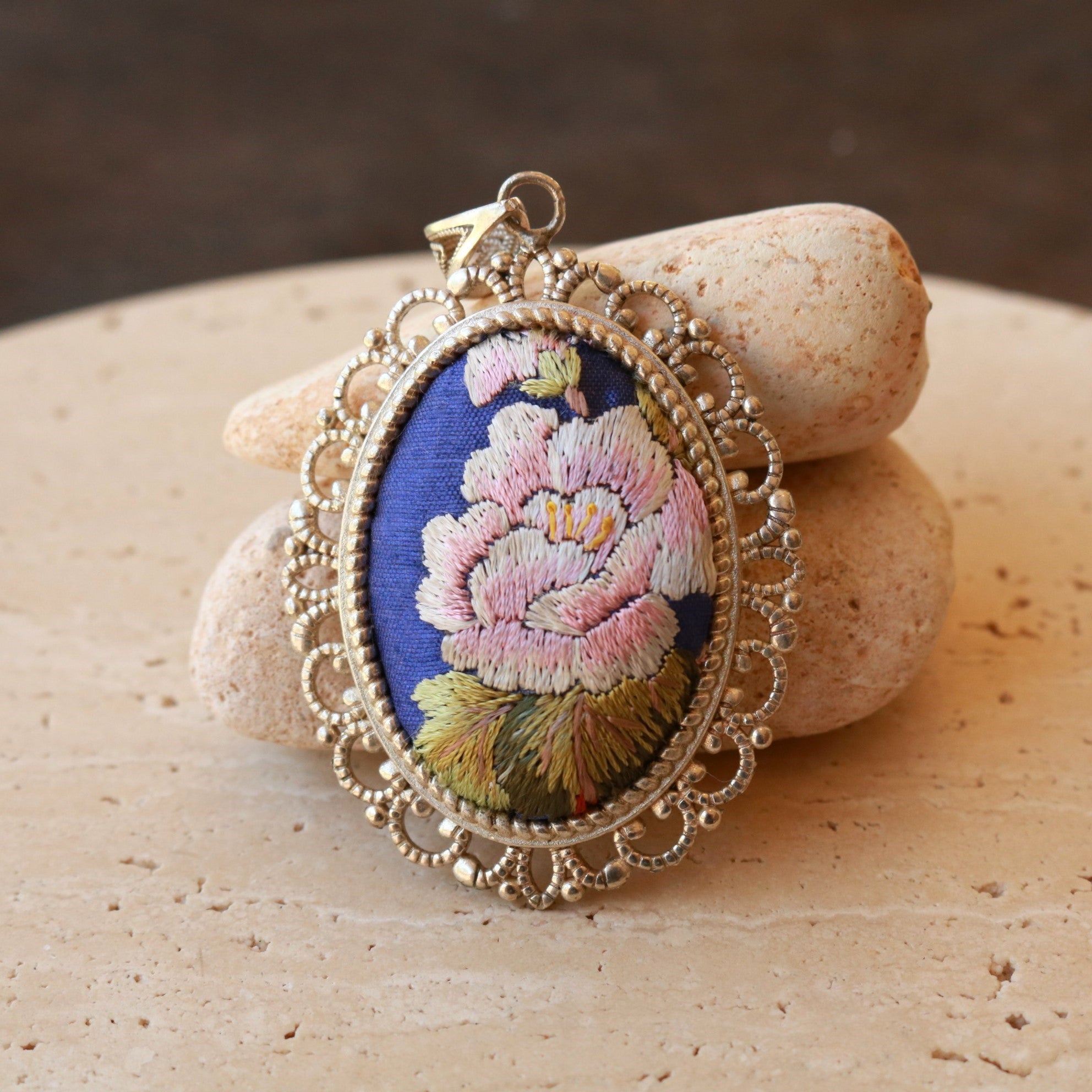 Harmony in Bloom Embroidered Necklace