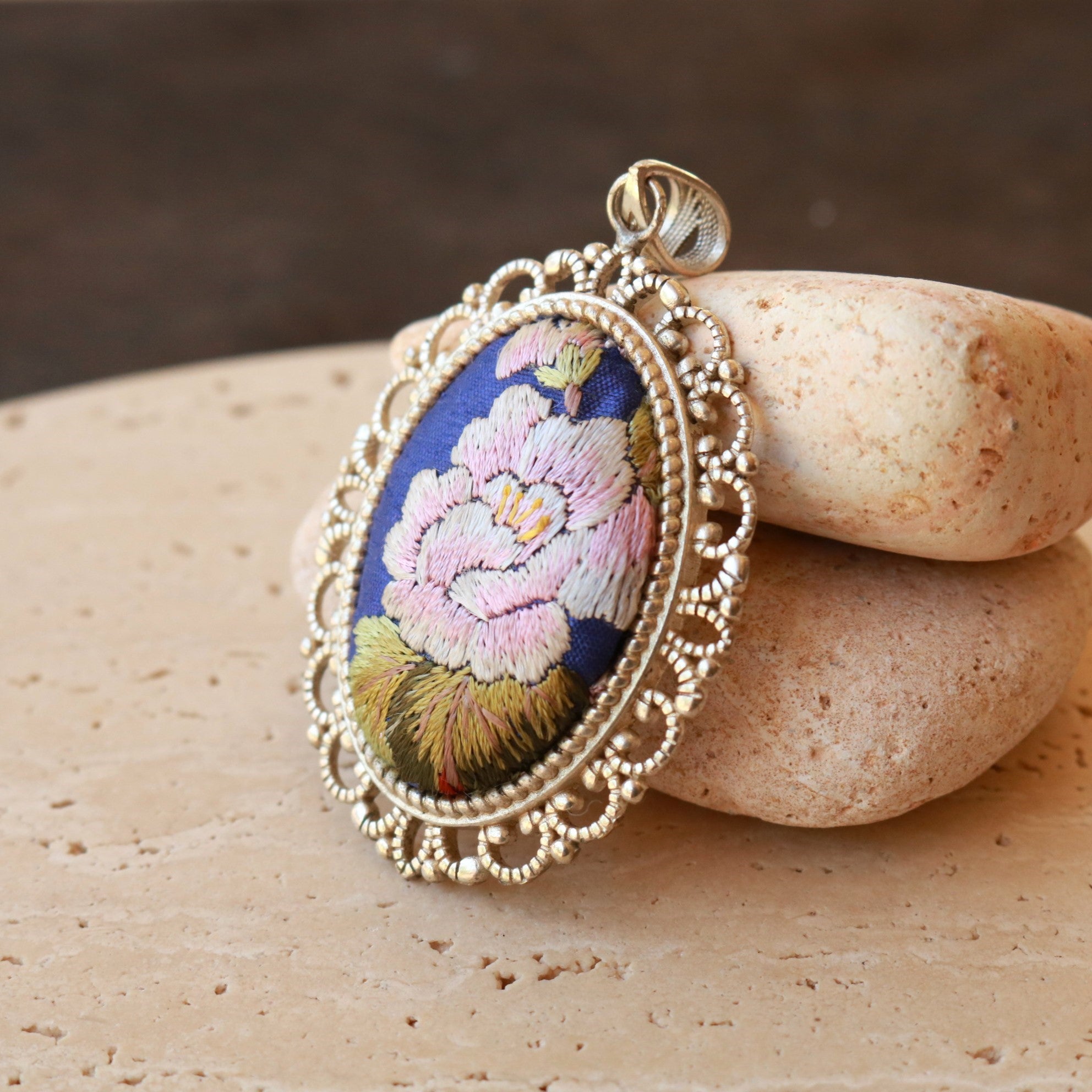 Harmony in Bloom Embroidered Necklace