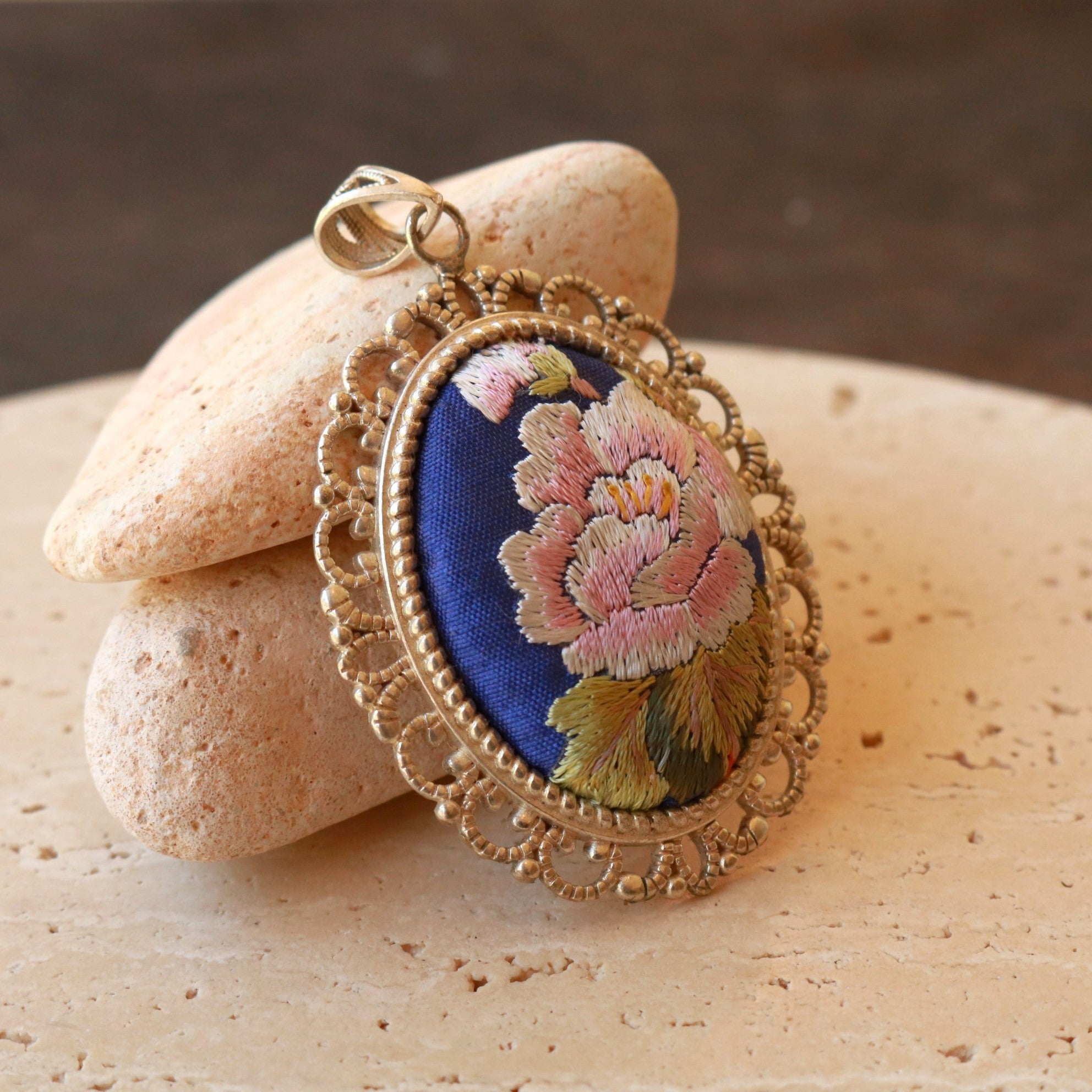 Harmony in Bloom Embroidered Necklace