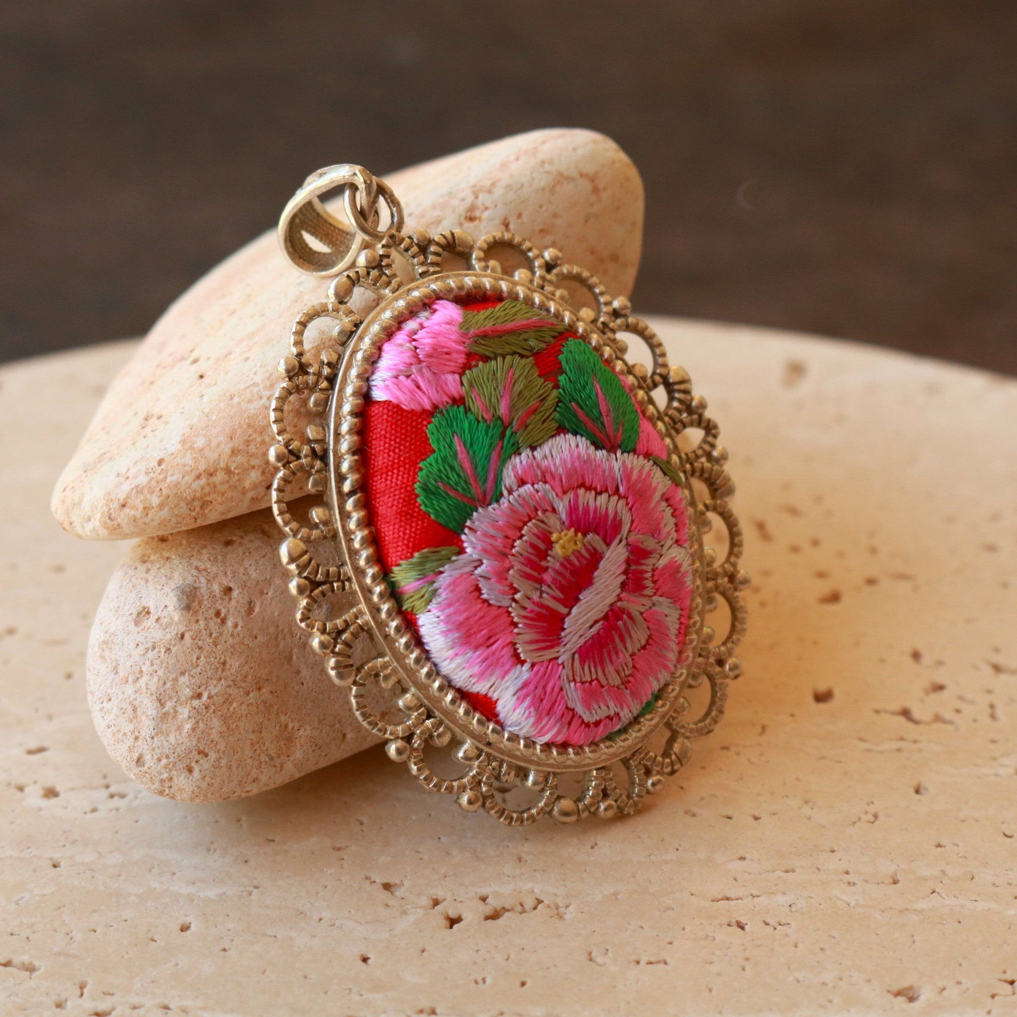 Harmony in Bloom Embroidered Necklace