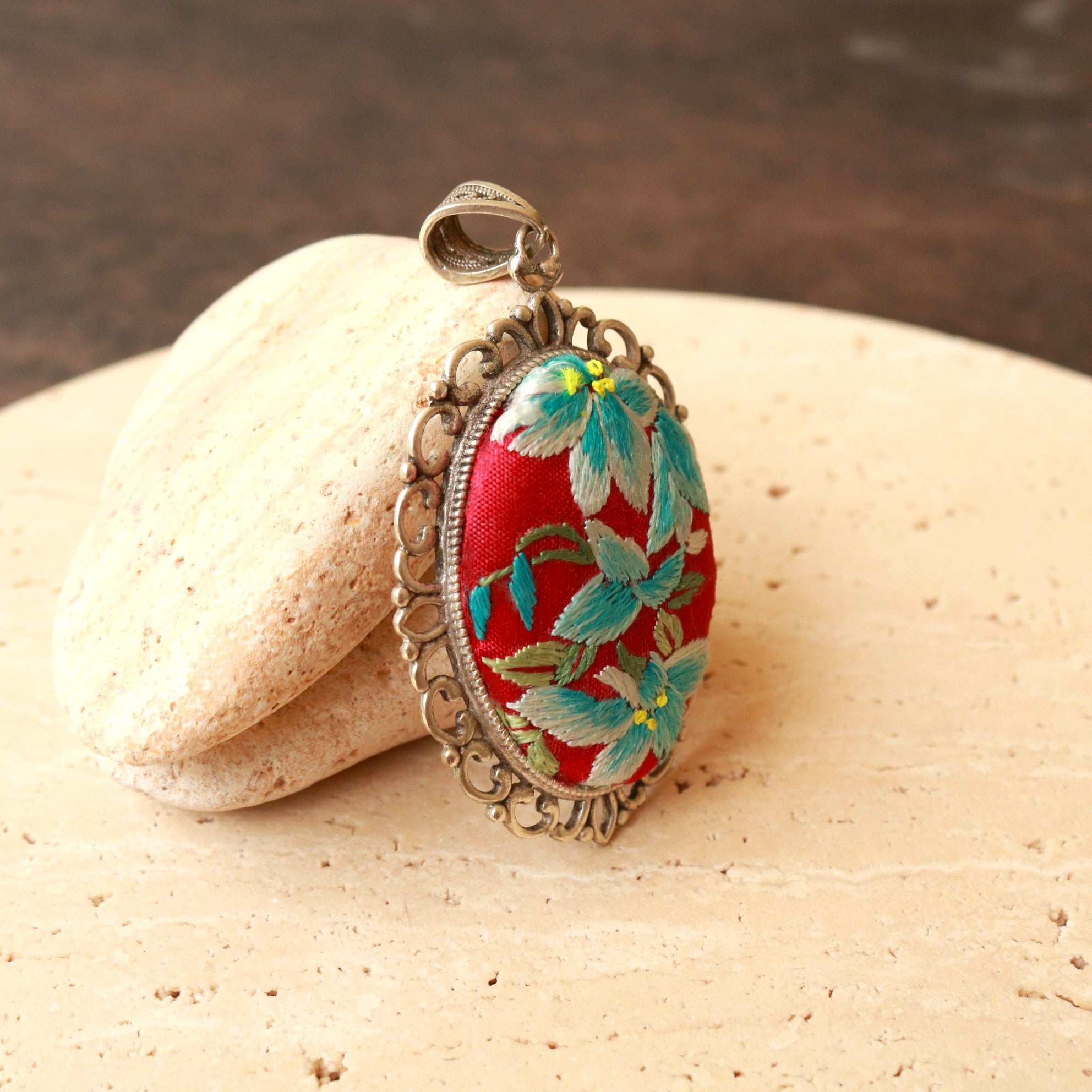 Harmony in Bloom Embroidered Necklace