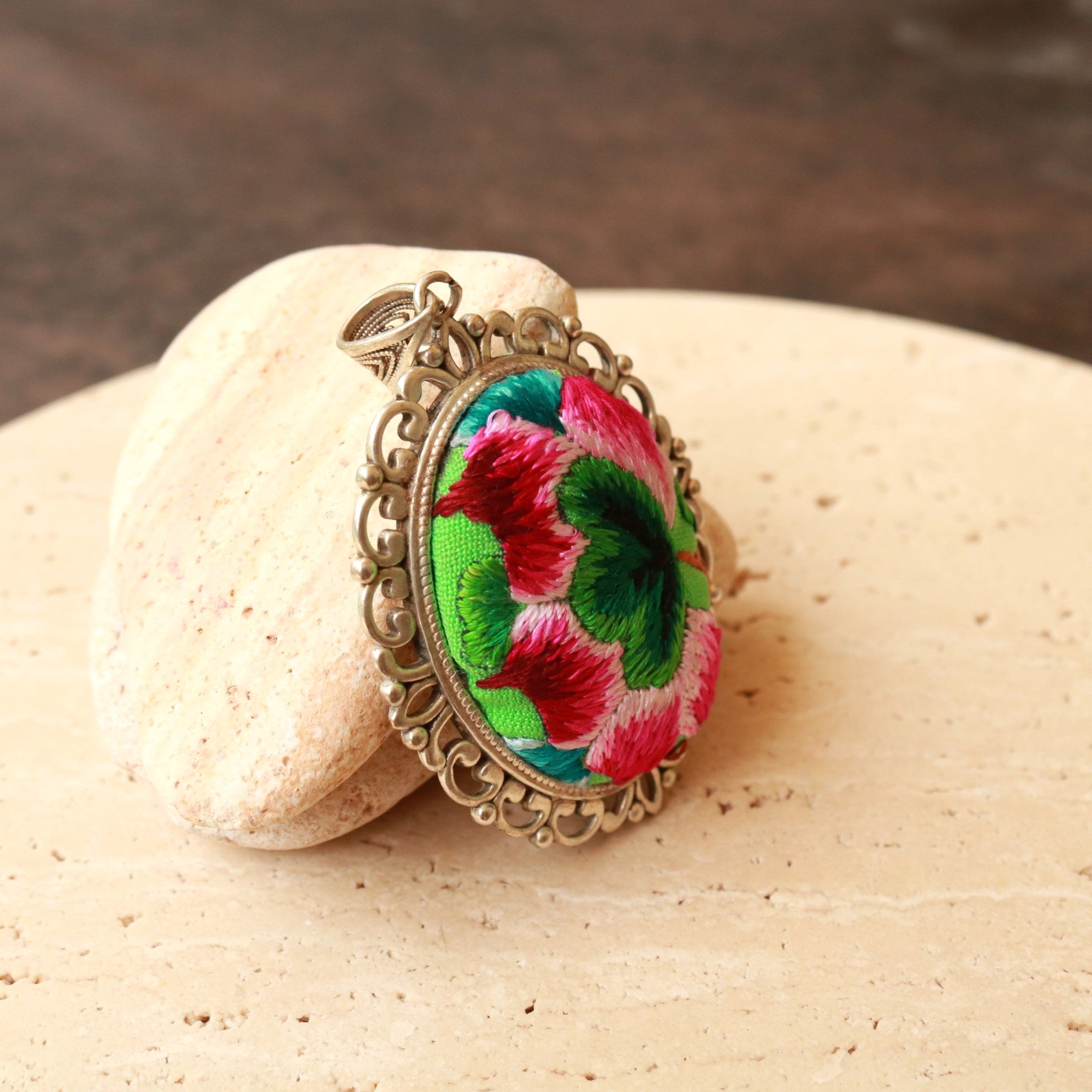 Harmony in Bloom Embroidered Necklace