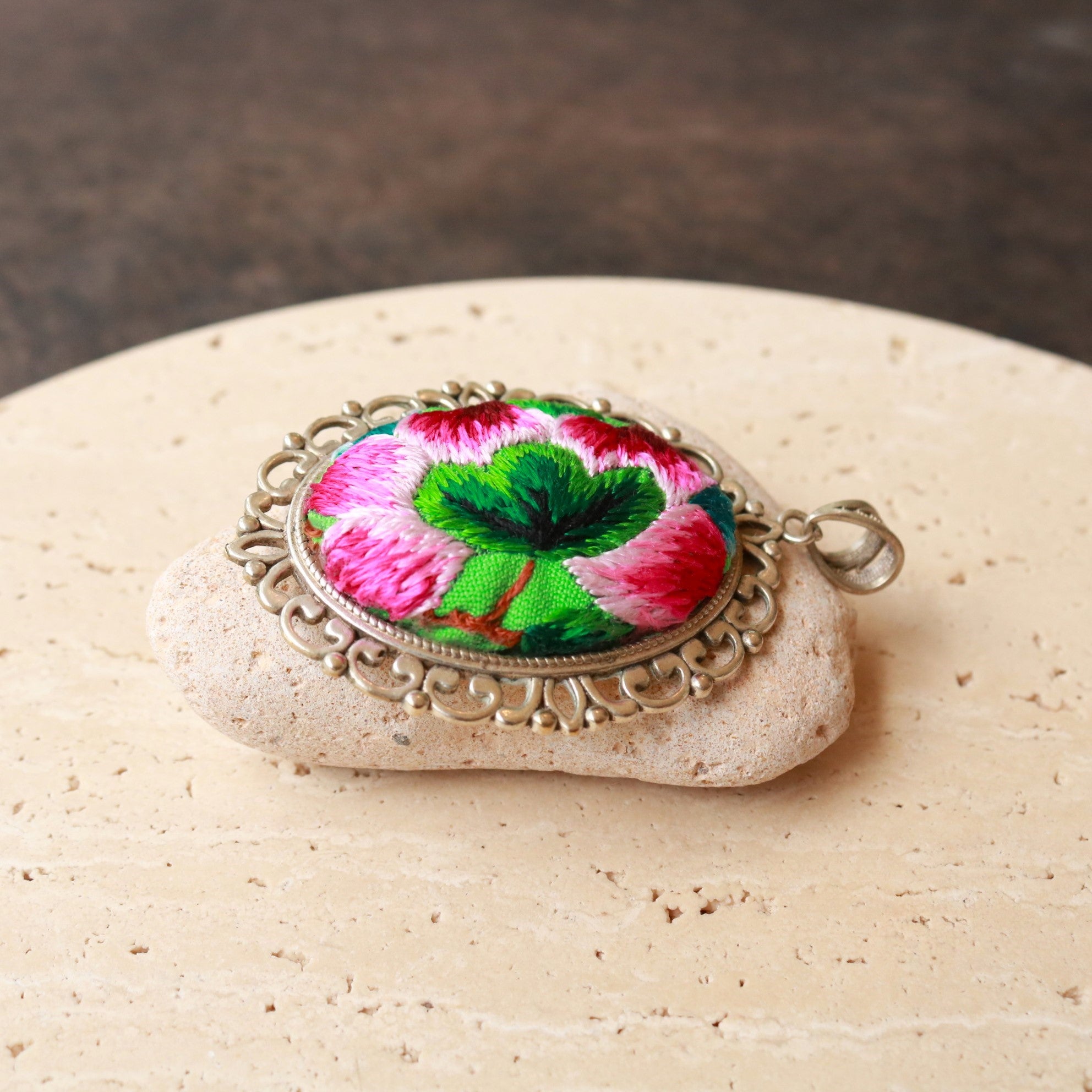 Harmony in Bloom Embroidered Necklace