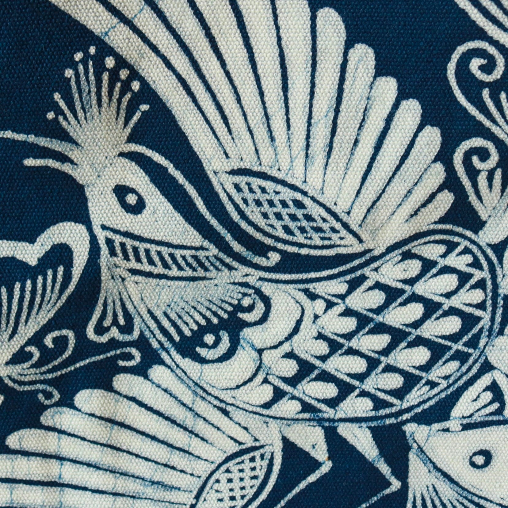 Embroidtale Canvas Bag Hand-Dyed Indigo Batik by the Ethnic Miao Tribe