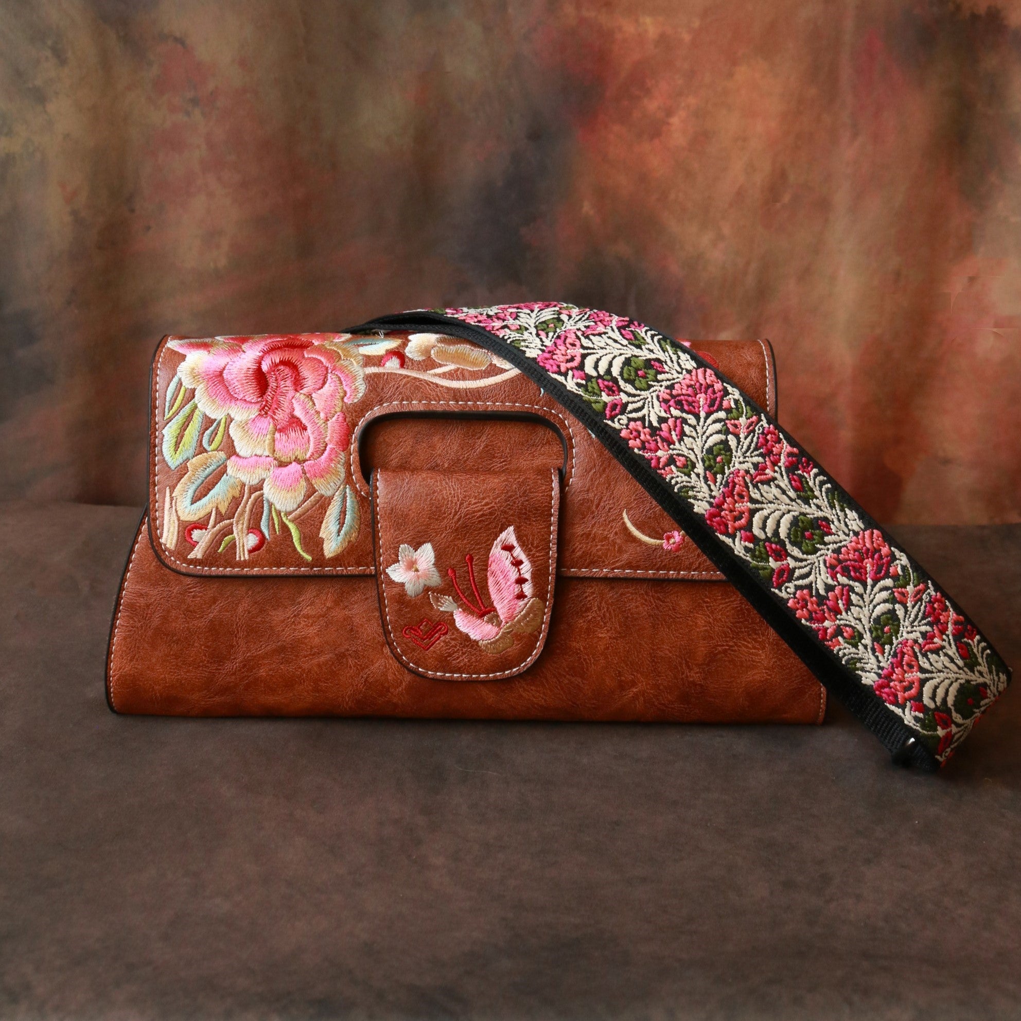 Embroidtale Embroidered Women's Purse Cross-body Shoulder Bag Clutch