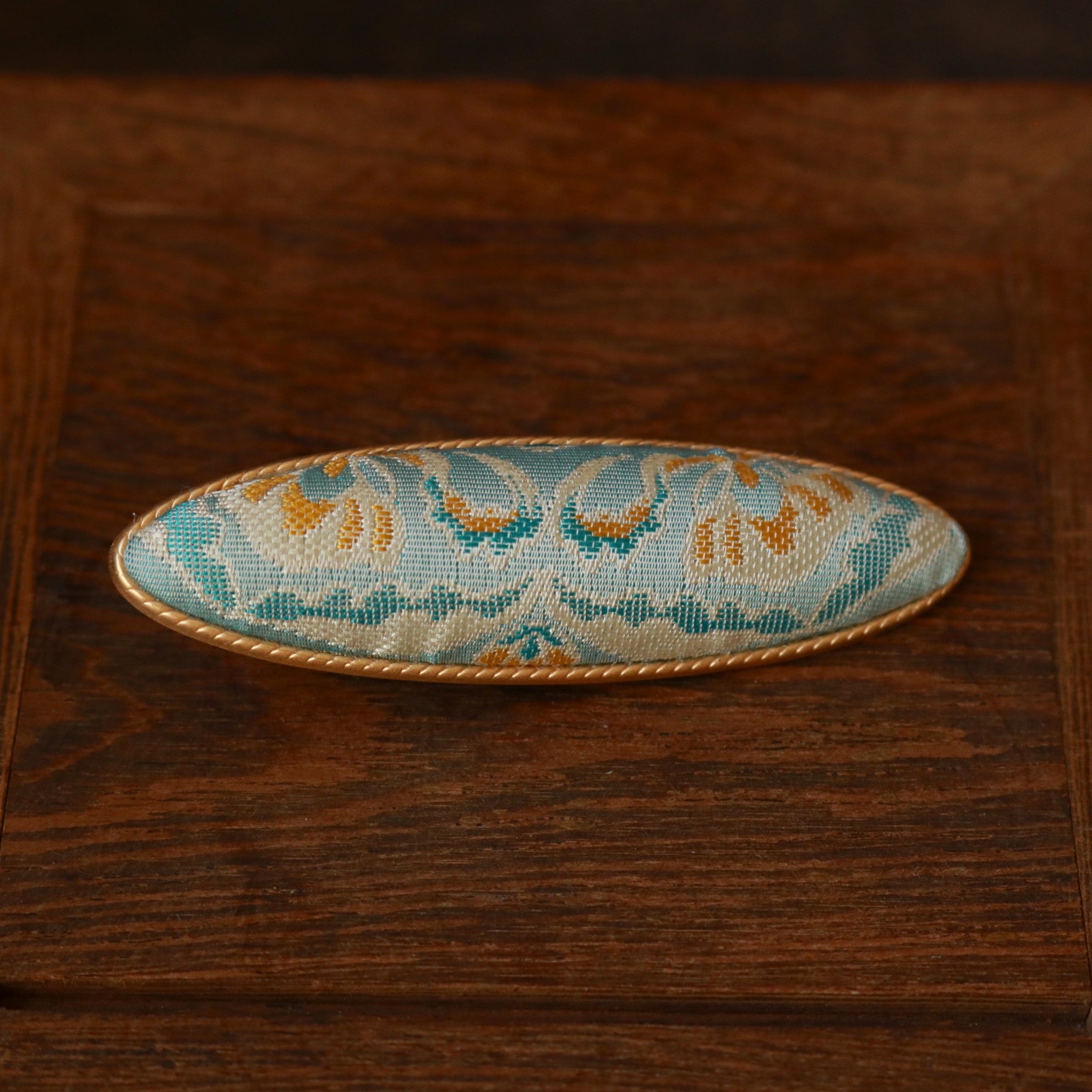 Hand Weaved Silk Hair Clip and Matching Ear Studs Butterfly Dragonfly Brooch