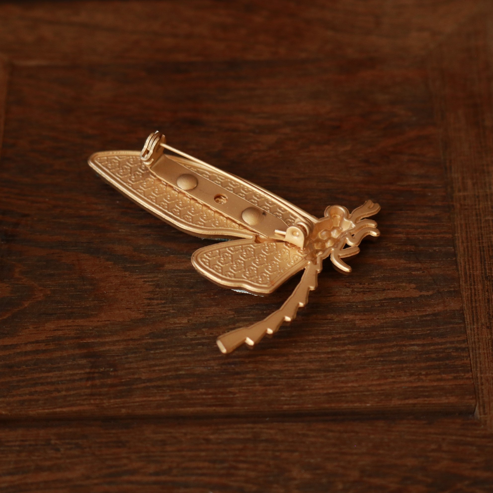 Hand Weaved Silk Hair Clip and Matching Ear Studs Butterfly Dragonfly Brooch
