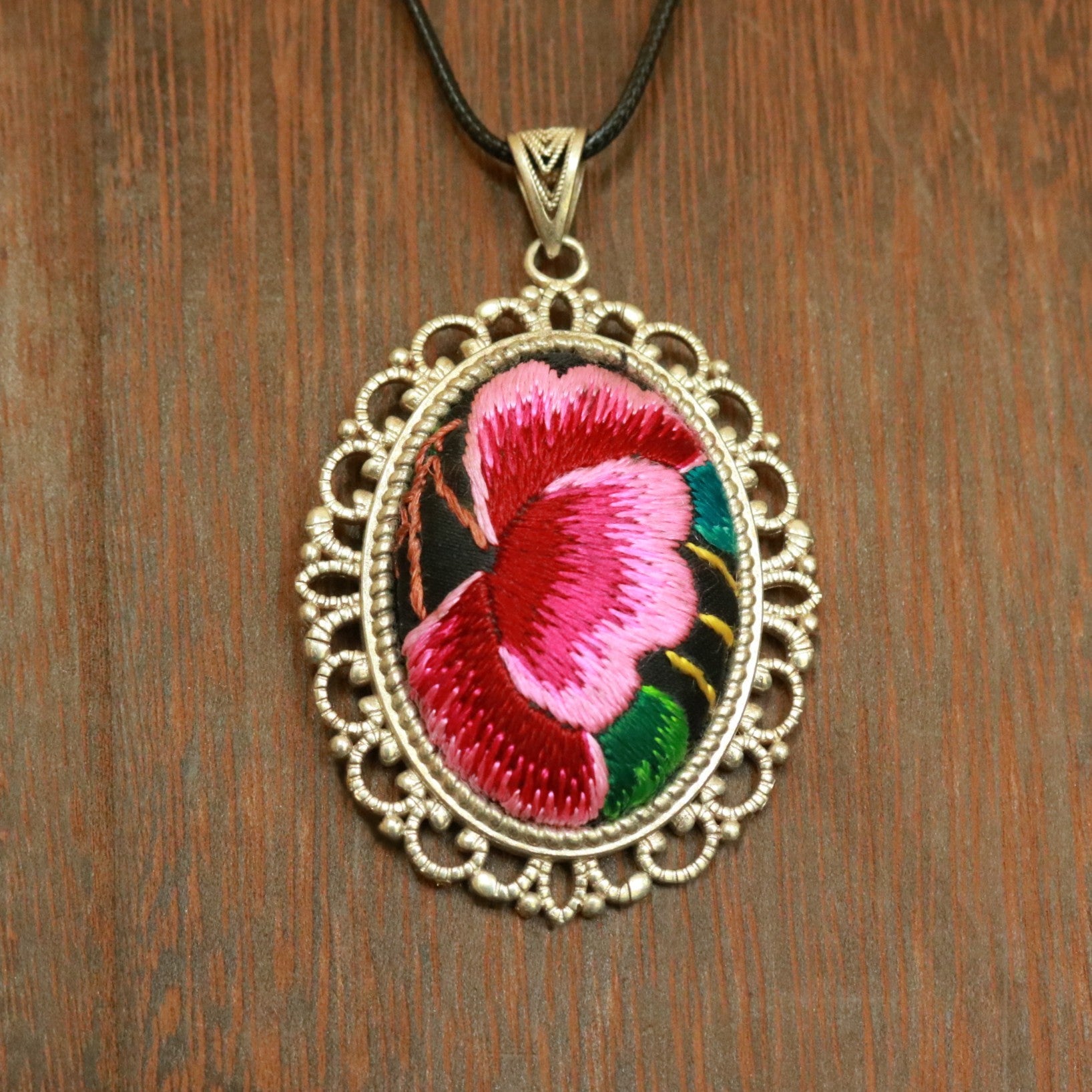 Harmony in Bloom Embroidered Necklace