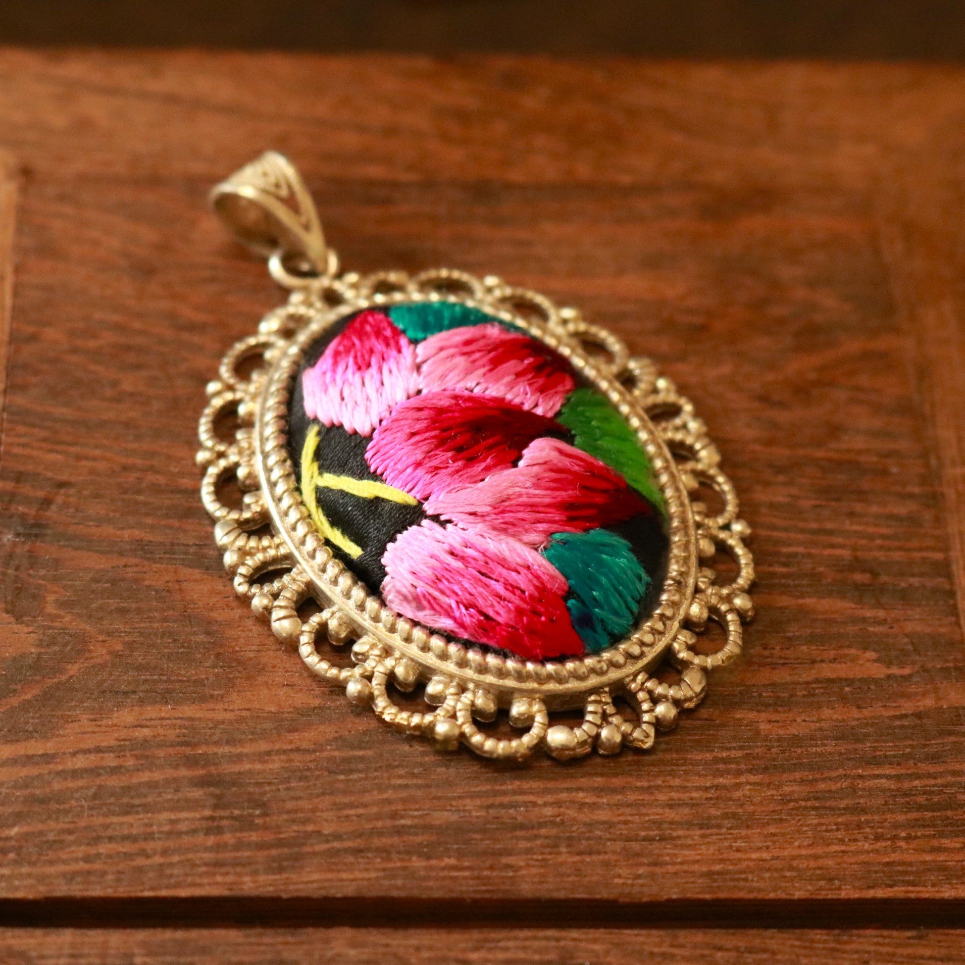 Harmony in Bloom Embroidered Necklace