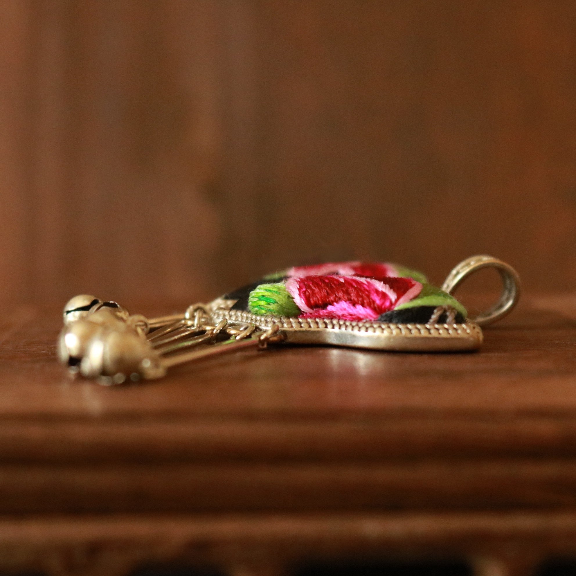 Butterfly Mother’s Whisper Hand Embroidered Necklace
