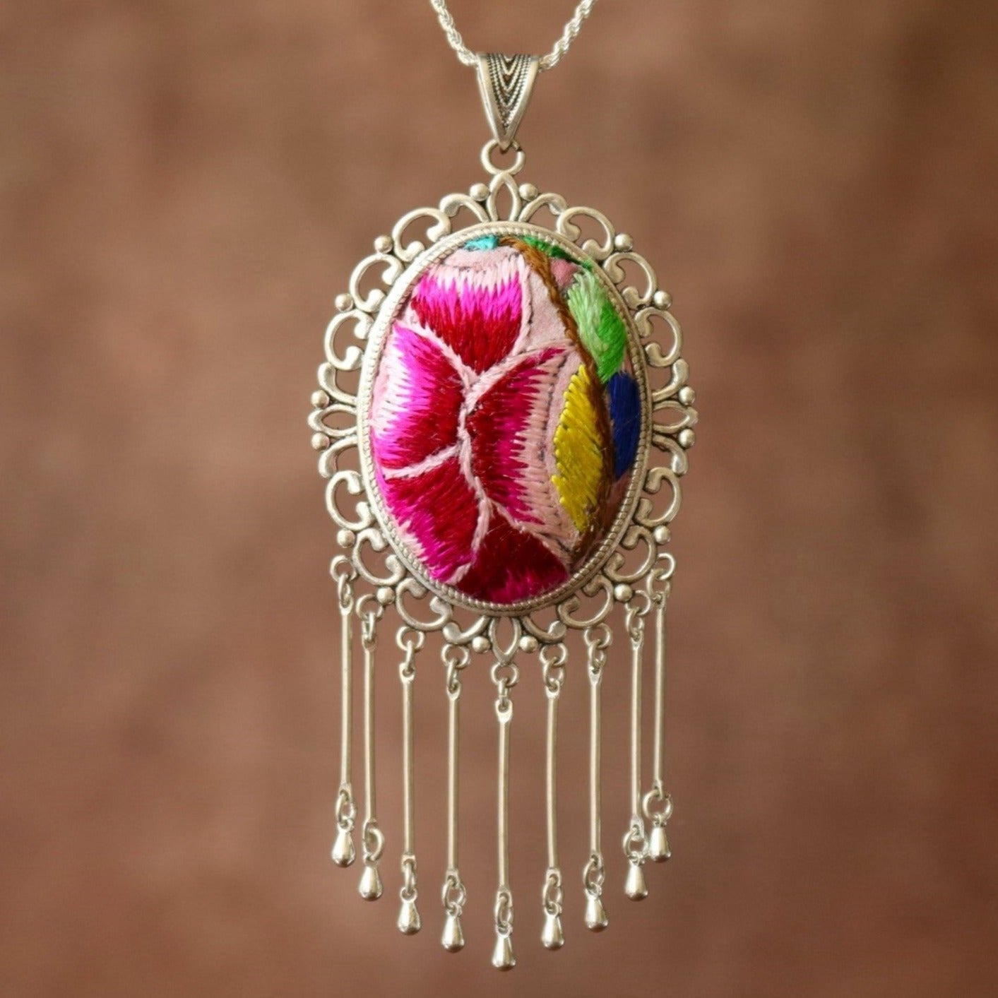 Harmony in Bloom Embroidered Necklace