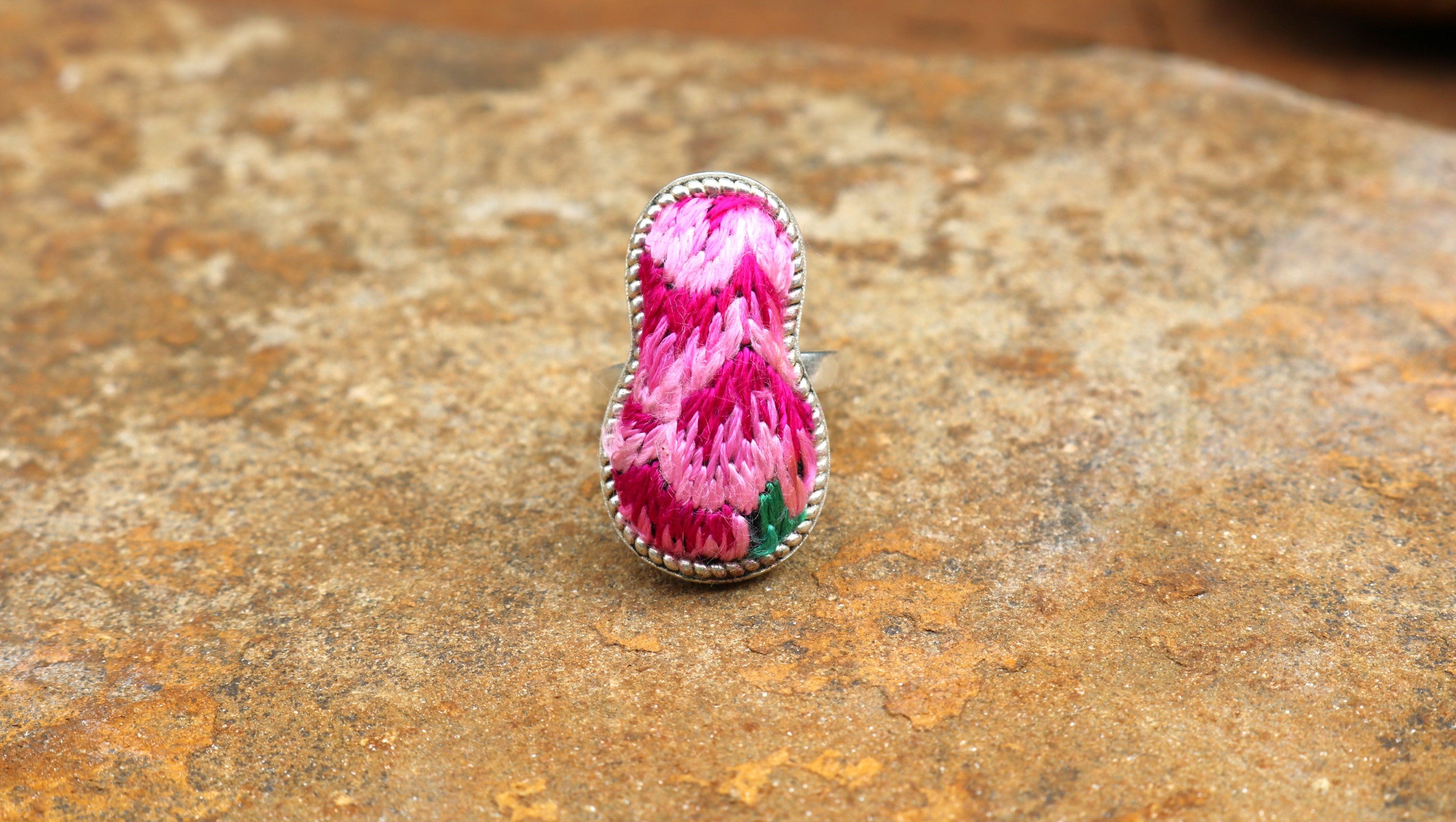 Blossom Bloom Adjustable Embroidered Ring