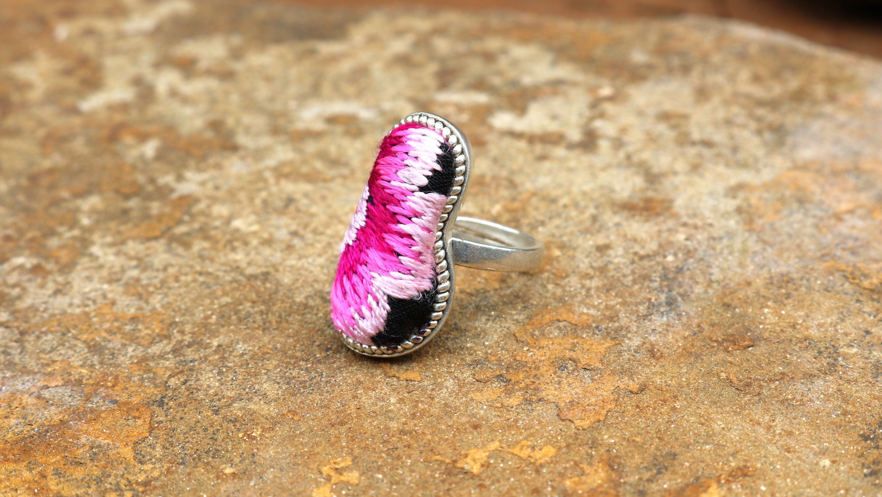 Blossom Bloom Adjustable Embroidered Ring