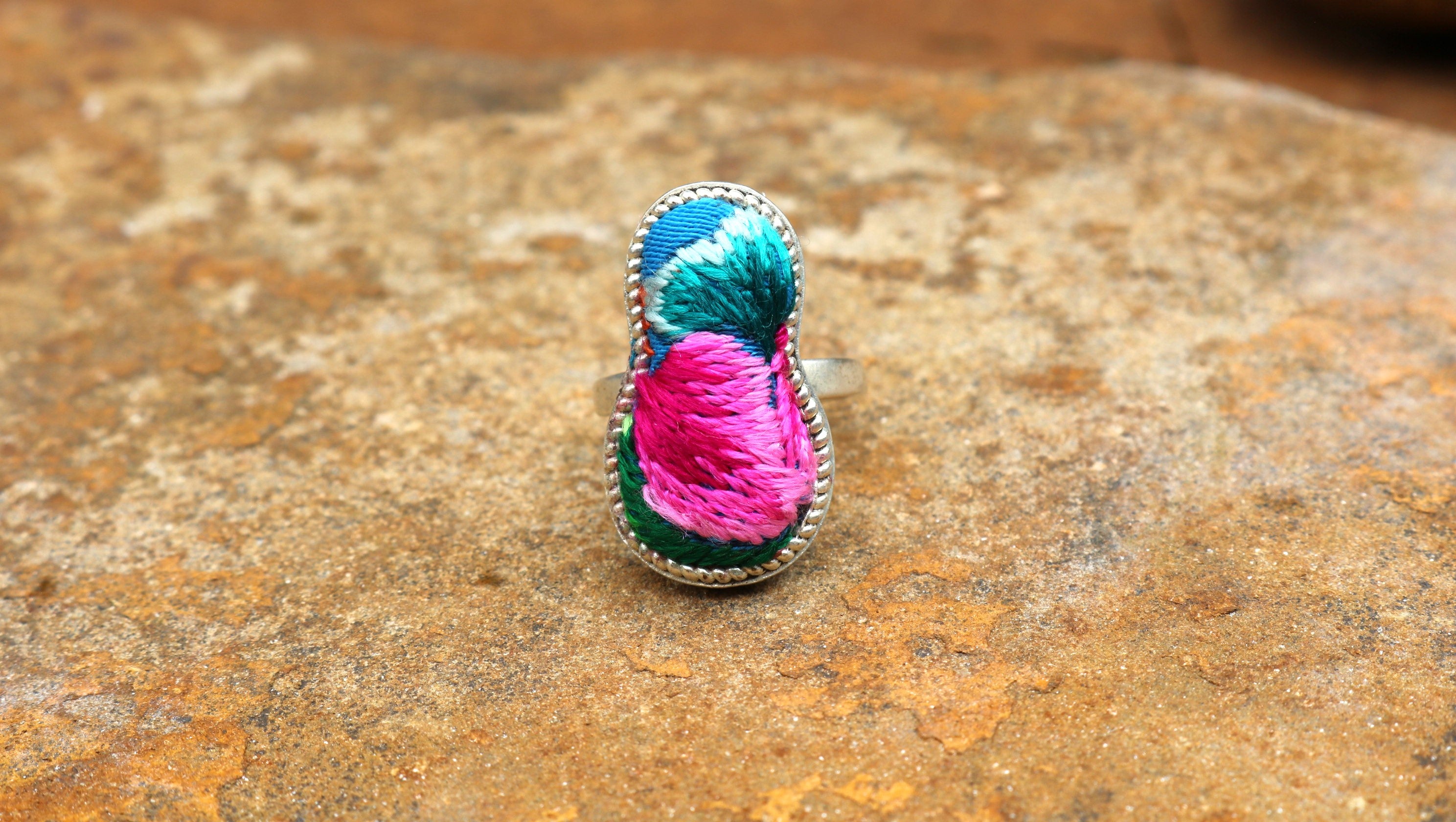 Blossom Bloom Adjustable Embroidered Ring