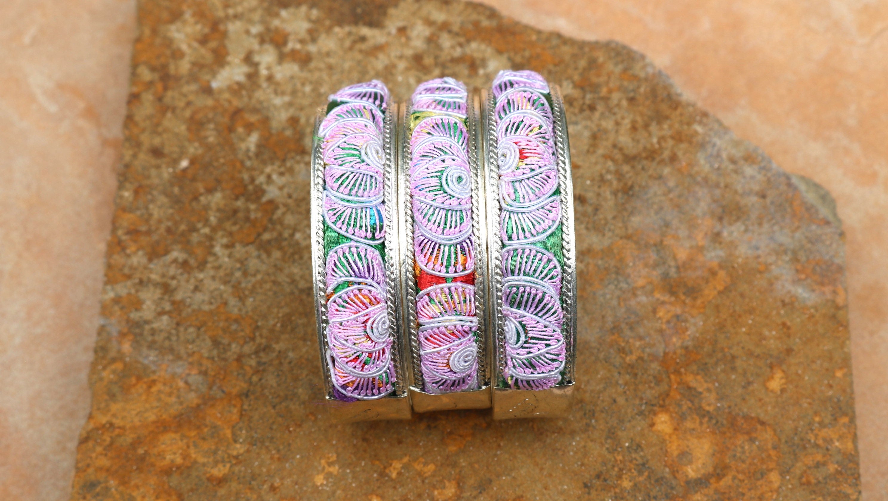 Adjustable Embroidered Bangle of Benevolence