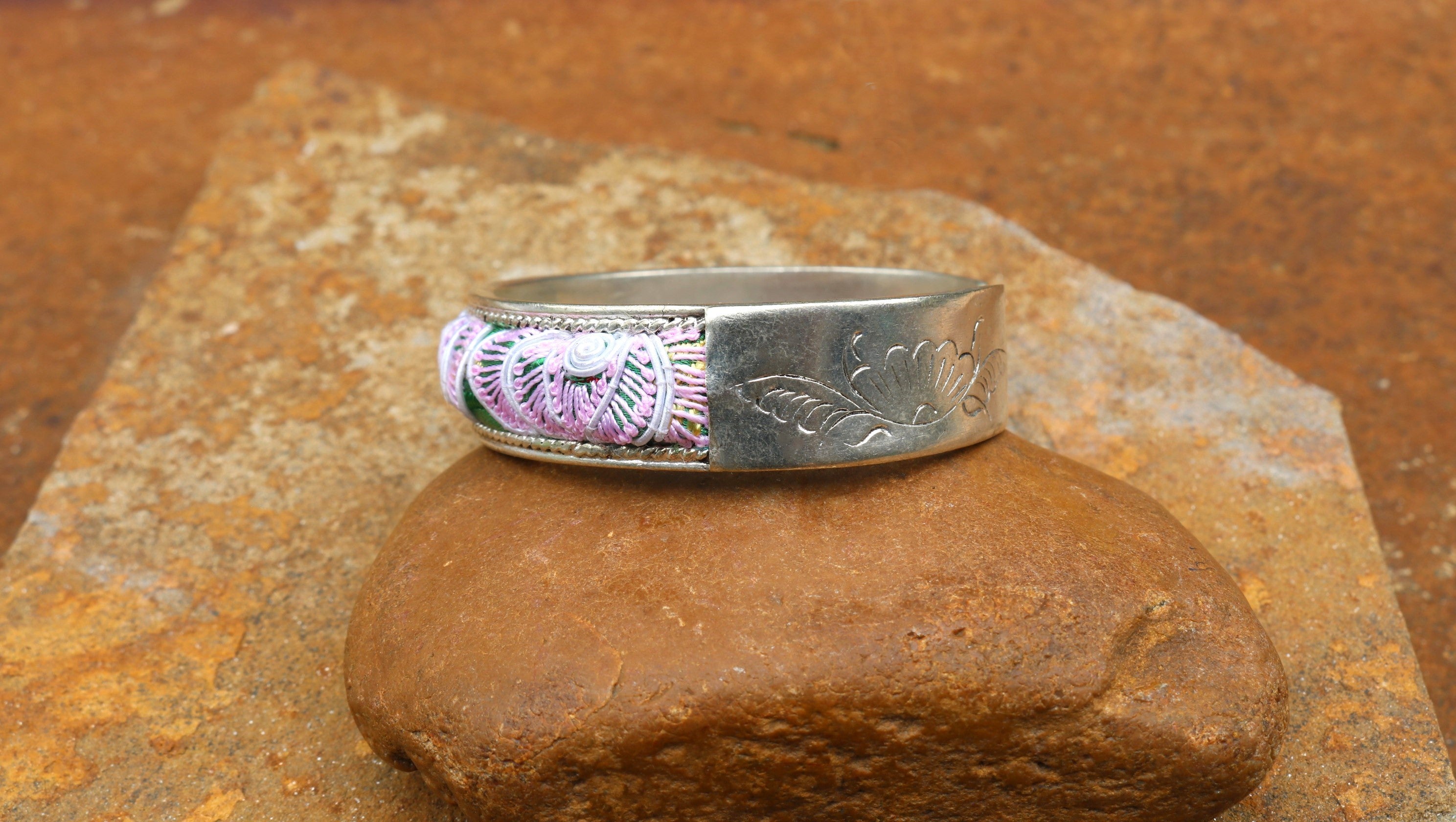 Adjustable Embroidered Bangle of Benevolence