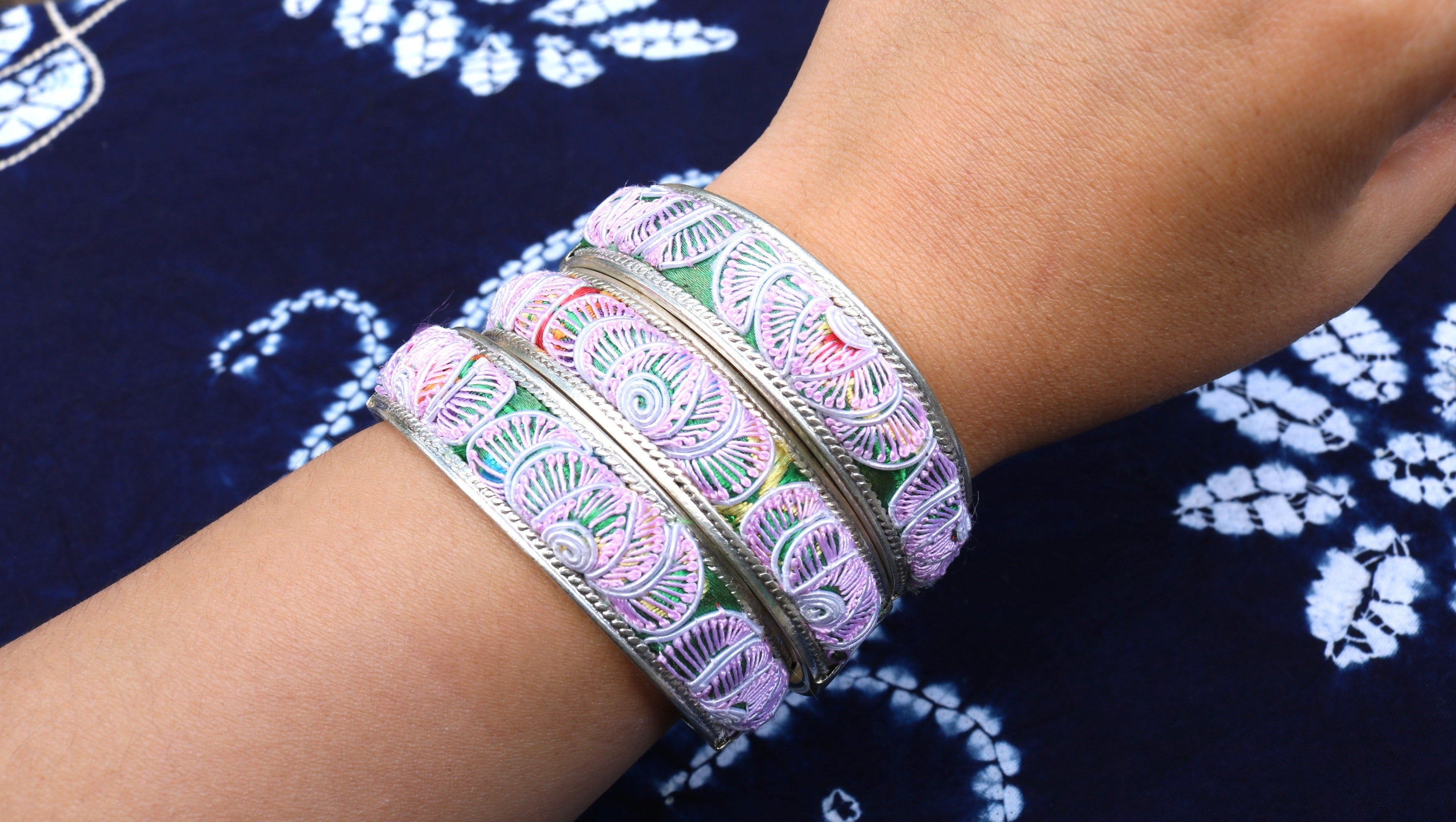 Adjustable Embroidered Bangle of Benevolence