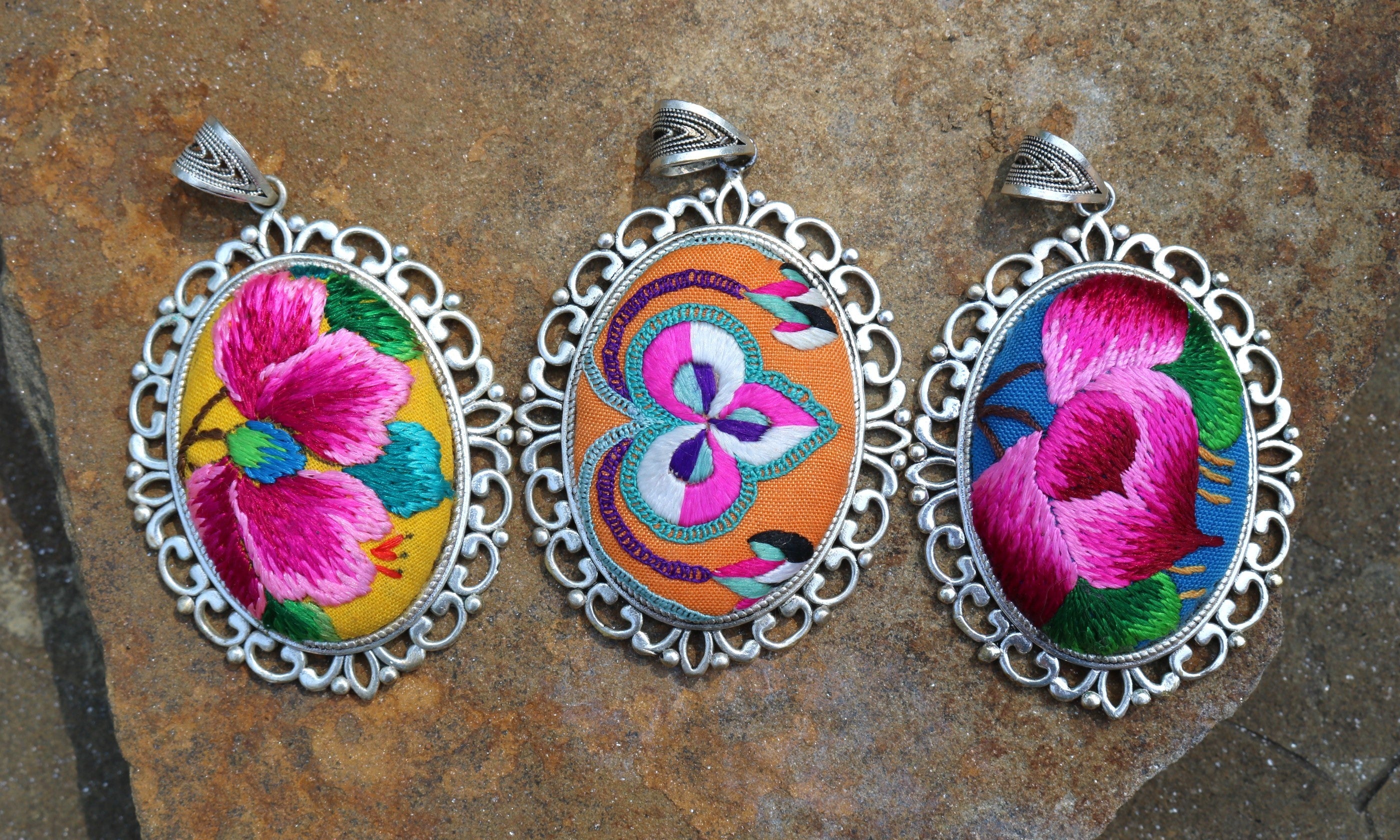 Harmony in Bloom Embroidered Necklace