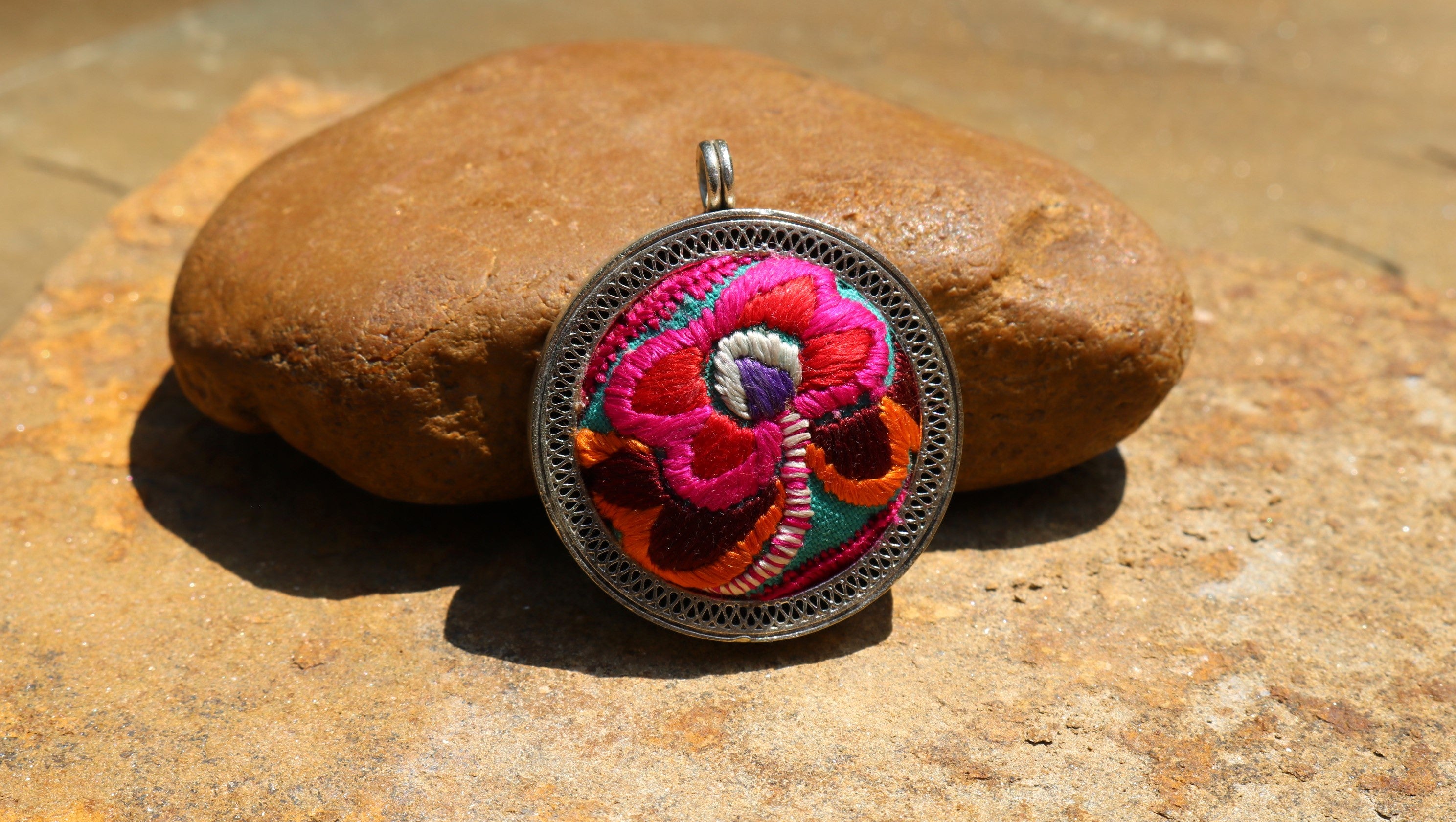 A Symphony in Filigree Embroidered Necklace