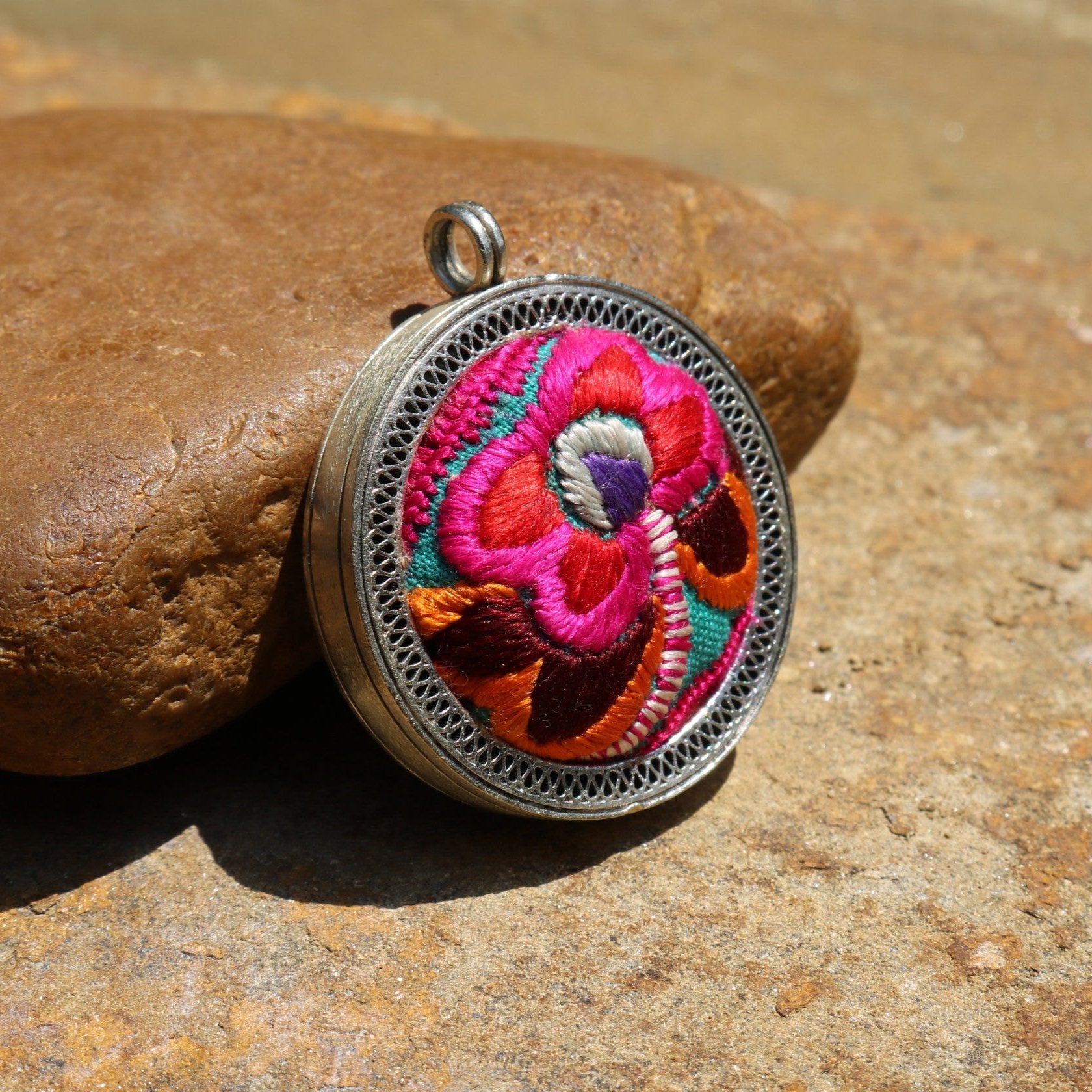 Symphony in Filigree Hand Embroidered Necklace