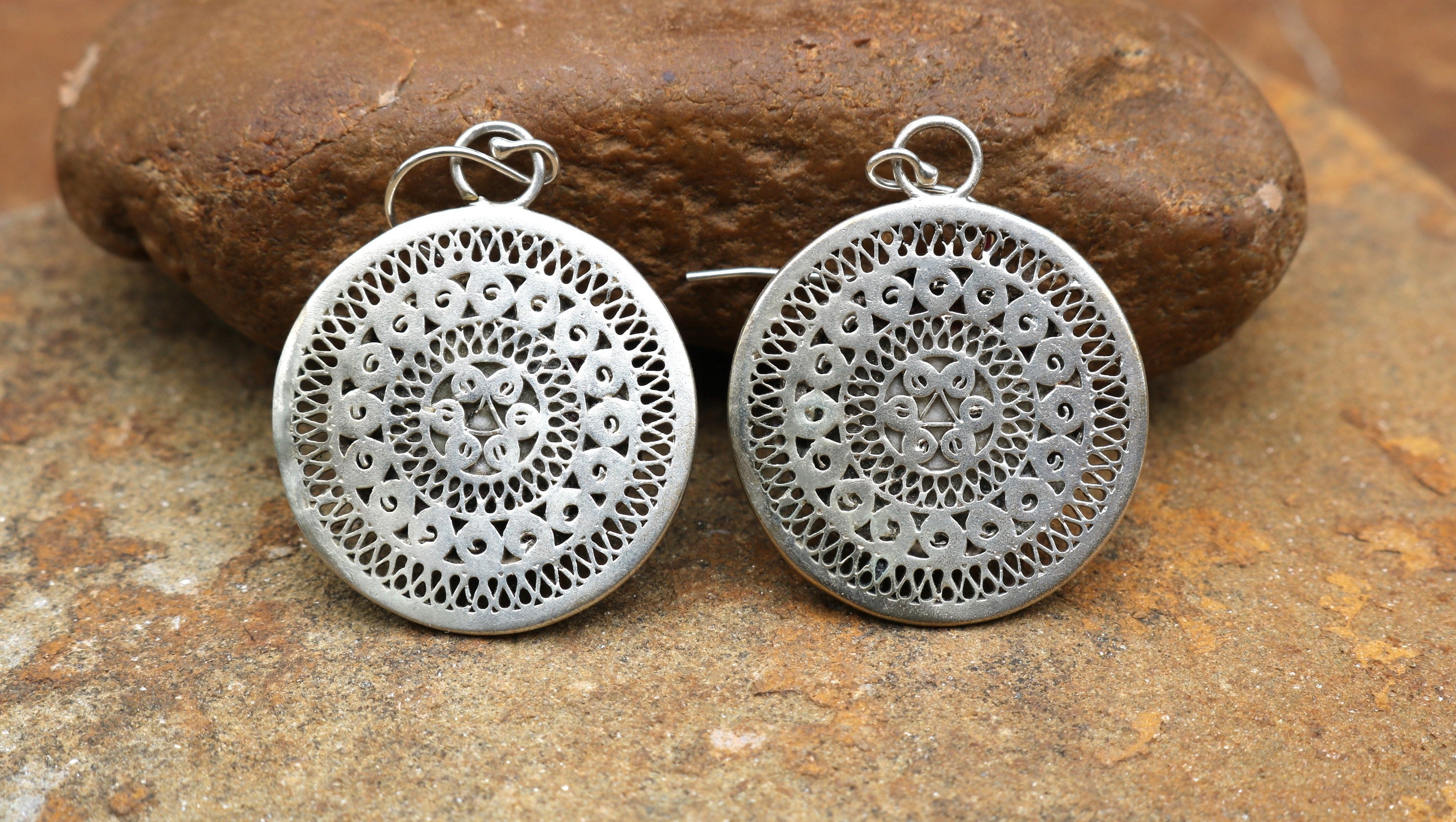 Enchanting Filigree Embroidered Earrings