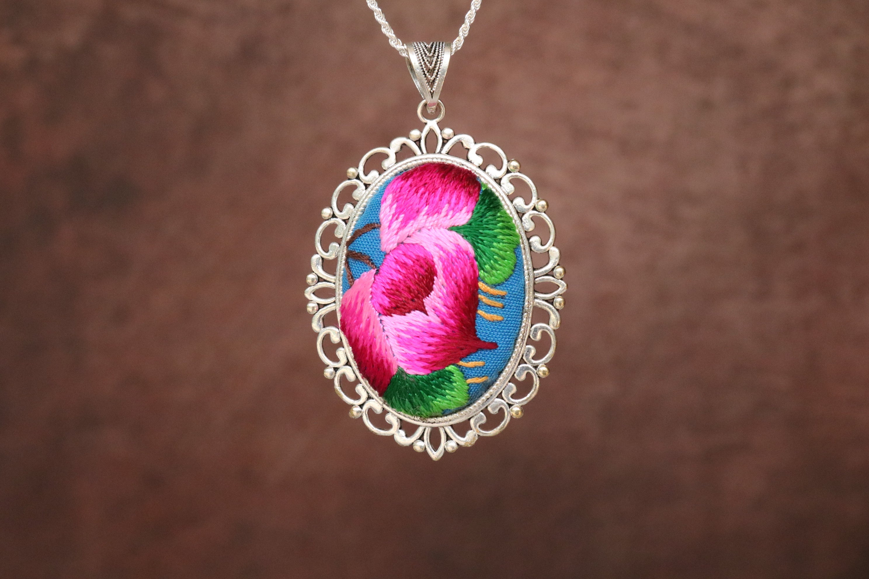 Harmony in Bloom Embroidered Necklace