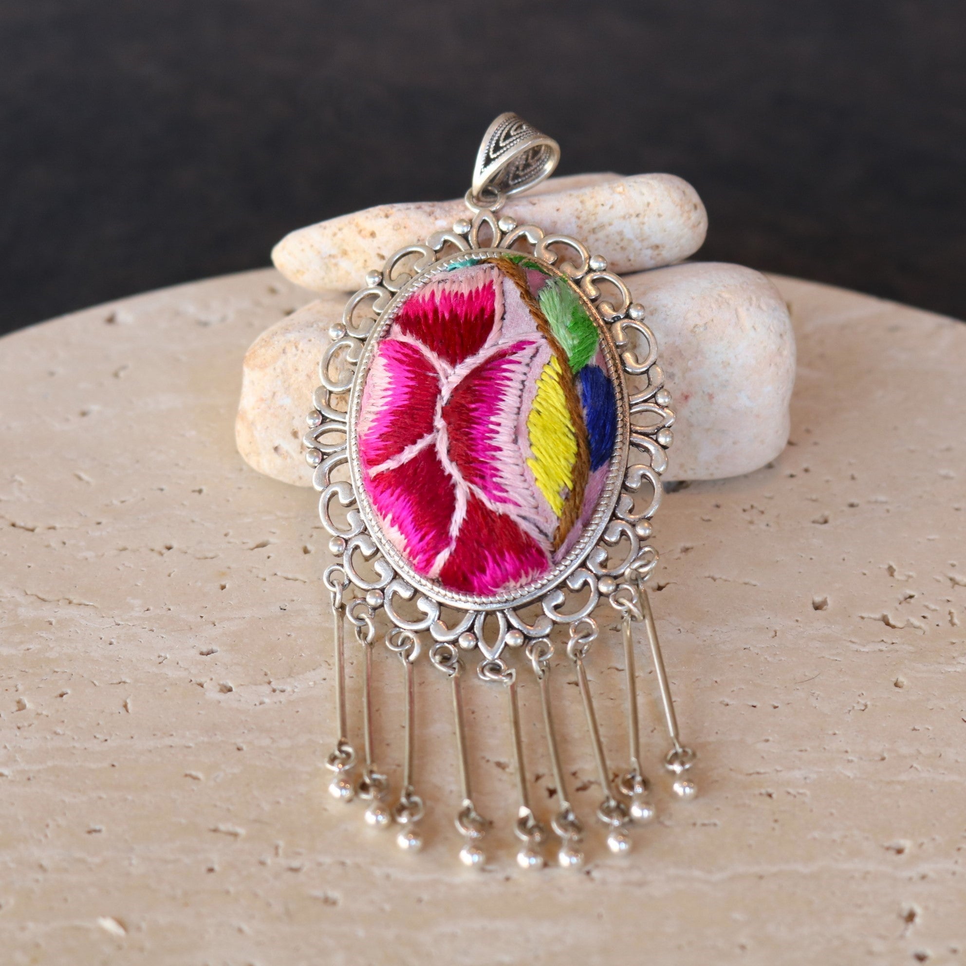 Harmony in Bloom Embroidered Necklace