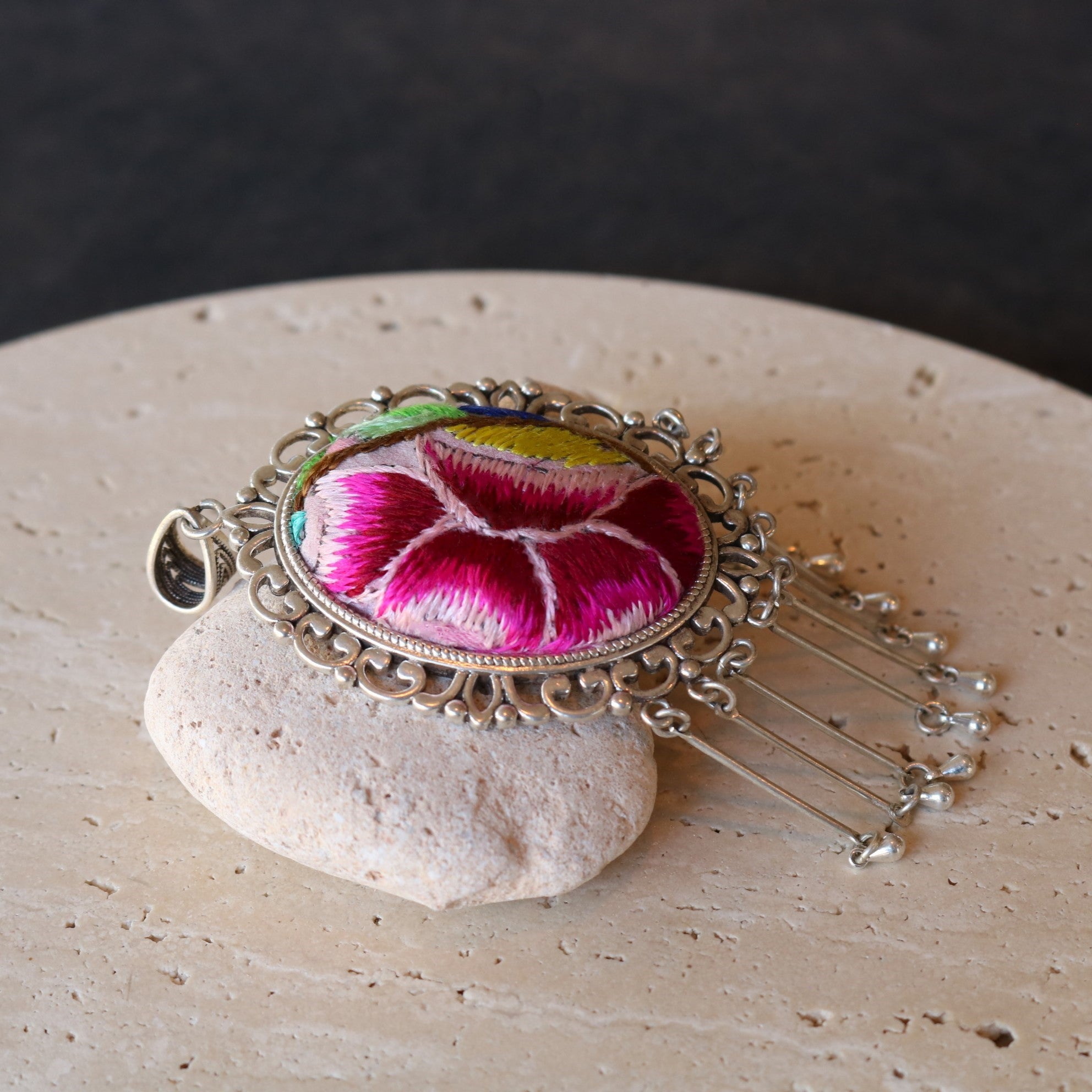 Harmony in Bloom Embroidered Necklace