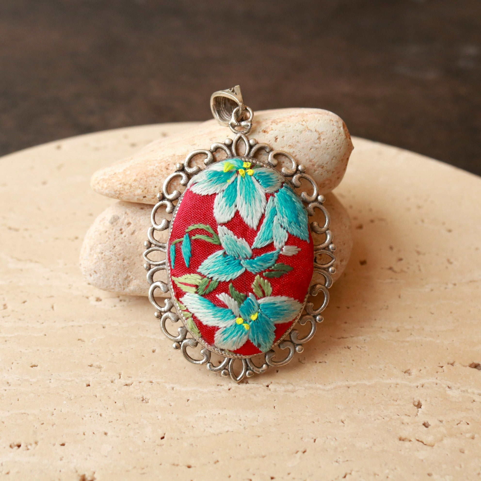 Harmony in Bloom Embroidered Necklace