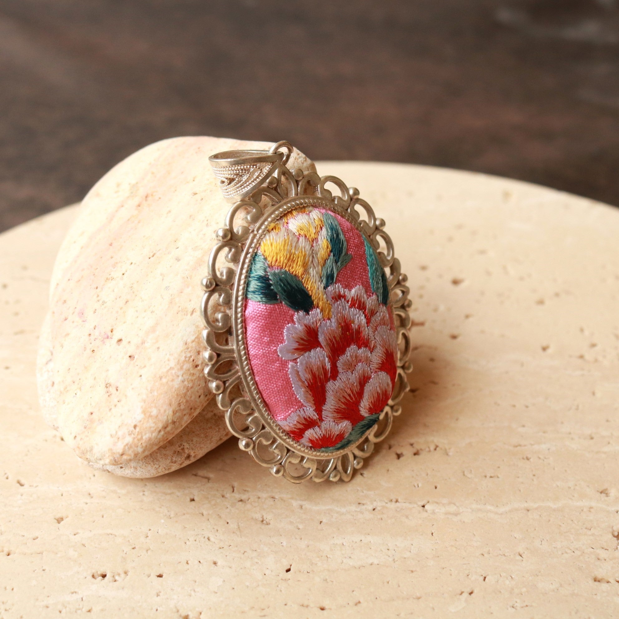 Harmony in Bloom Embroidered Necklace