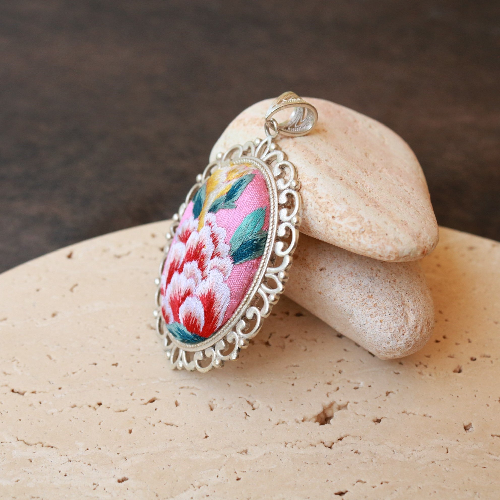 Harmony in Bloom Embroidered Necklace