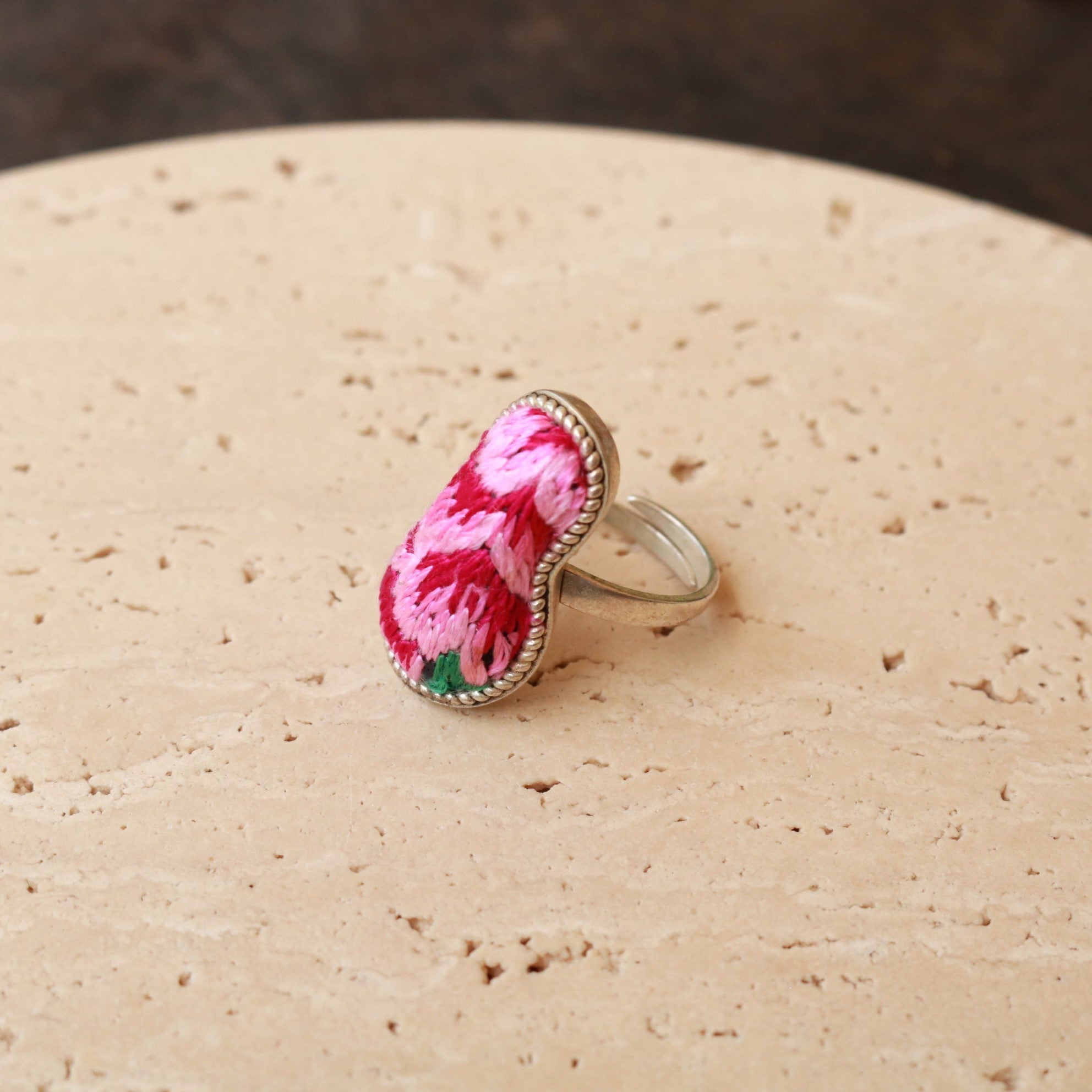 Blossom Bloom Hand Embroidered Ring