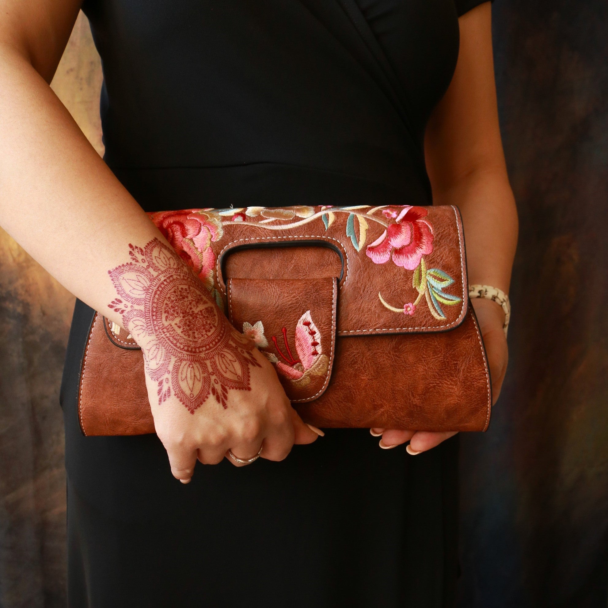 Embroidtale Embroidered Women's Purse Cross-body Shoulder Bag Clutch