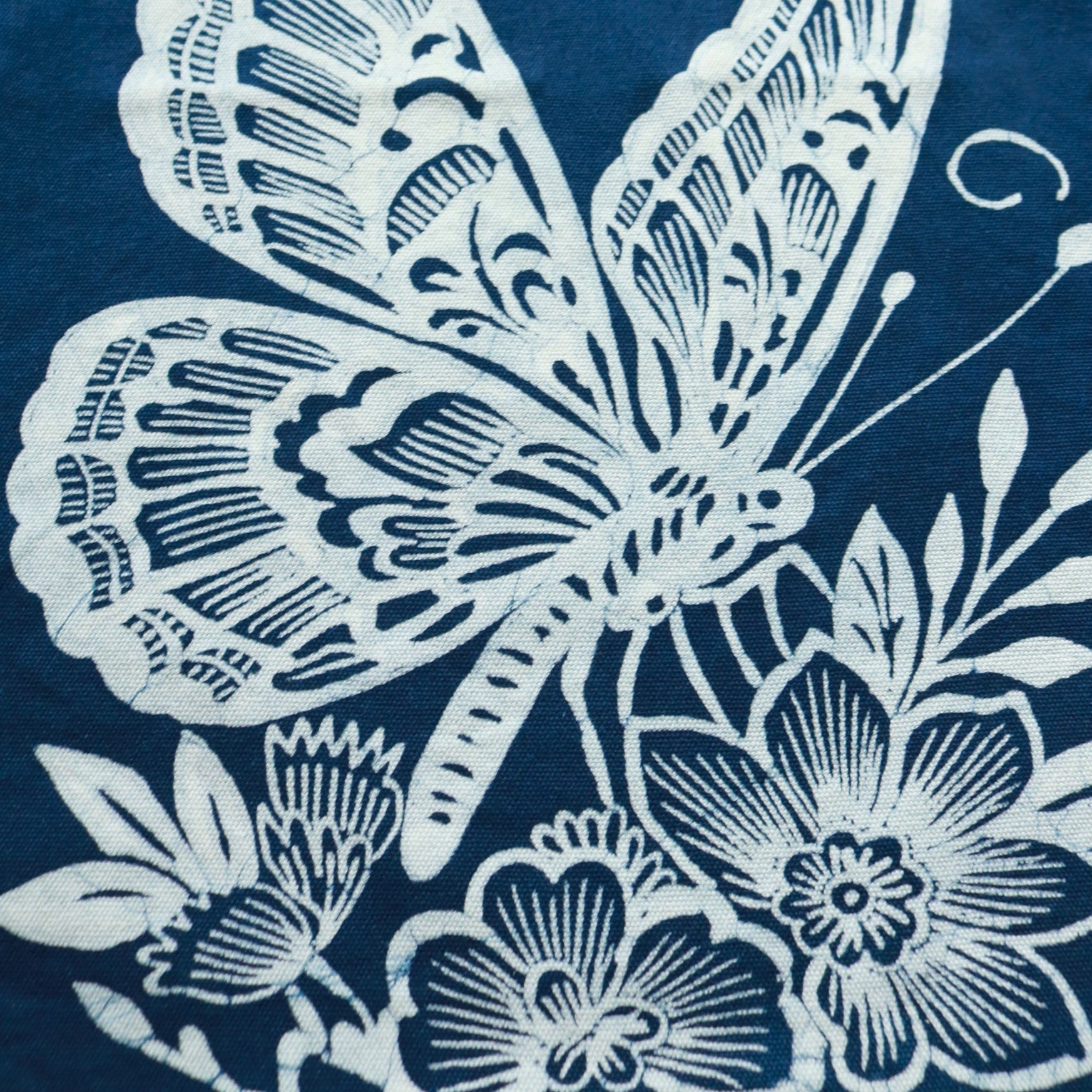 Embroidtale Canvas Bag Hand-Dyed Indigo Batik by the Ethnic Miao Tribe