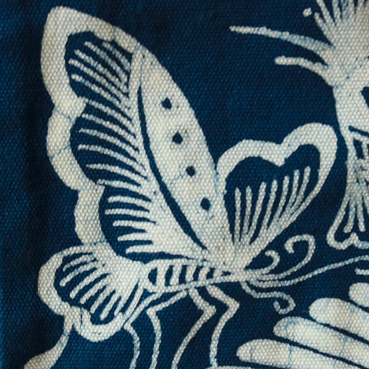 Embroidtale Canvas Bag Hand-Dyed Indigo Batik by the Ethnic Miao Tribe