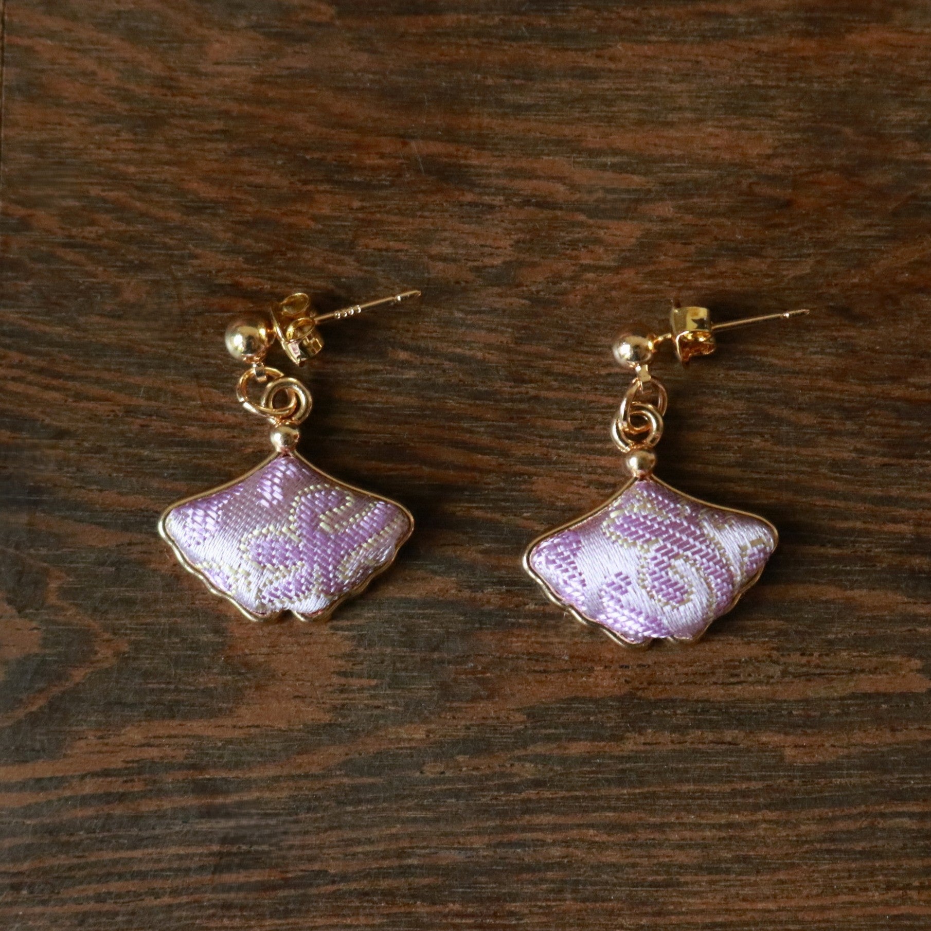 Hand Weaved Silk Hair Claw and Matching Earrings
