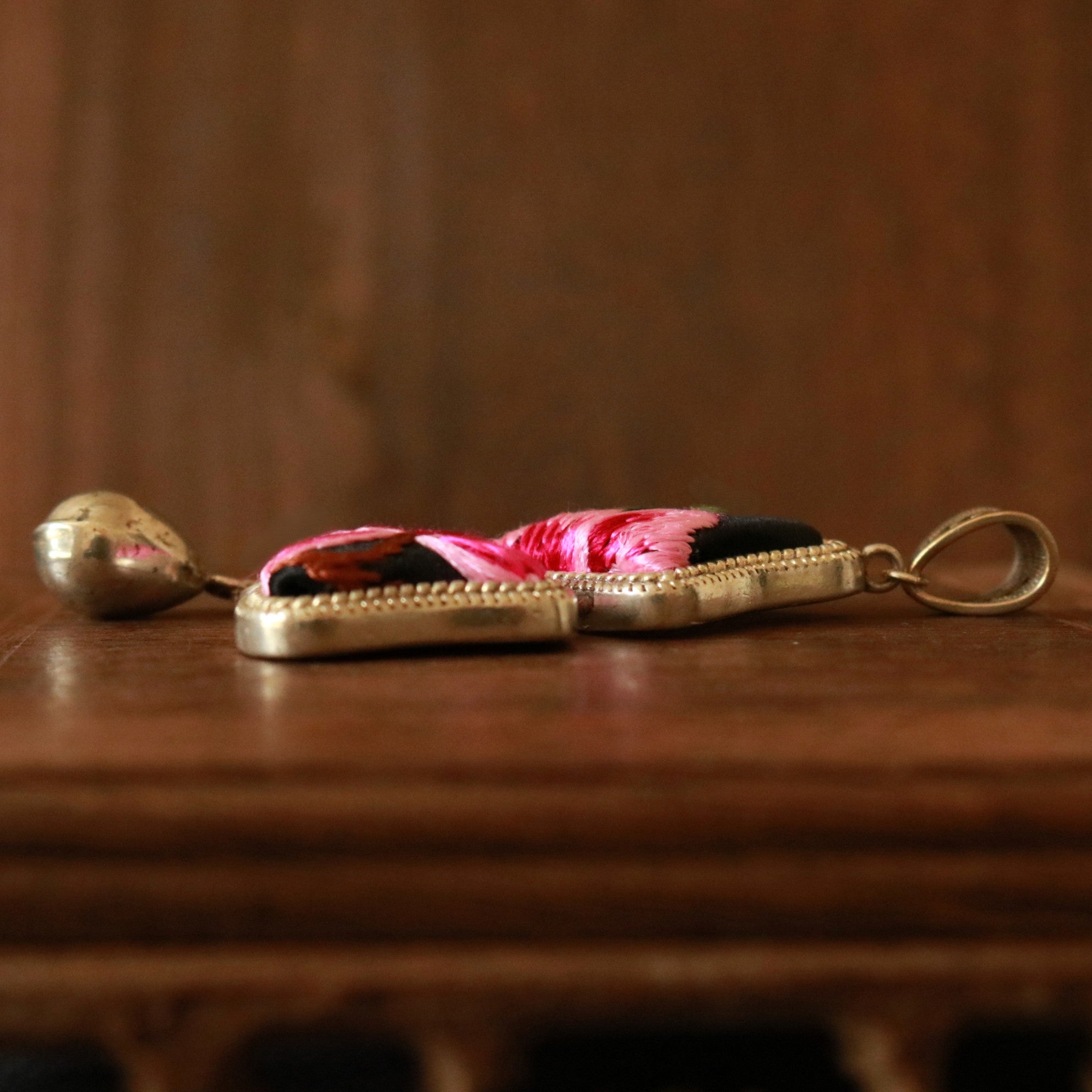 Wings of Grace Embroidered Butterfly Necklace