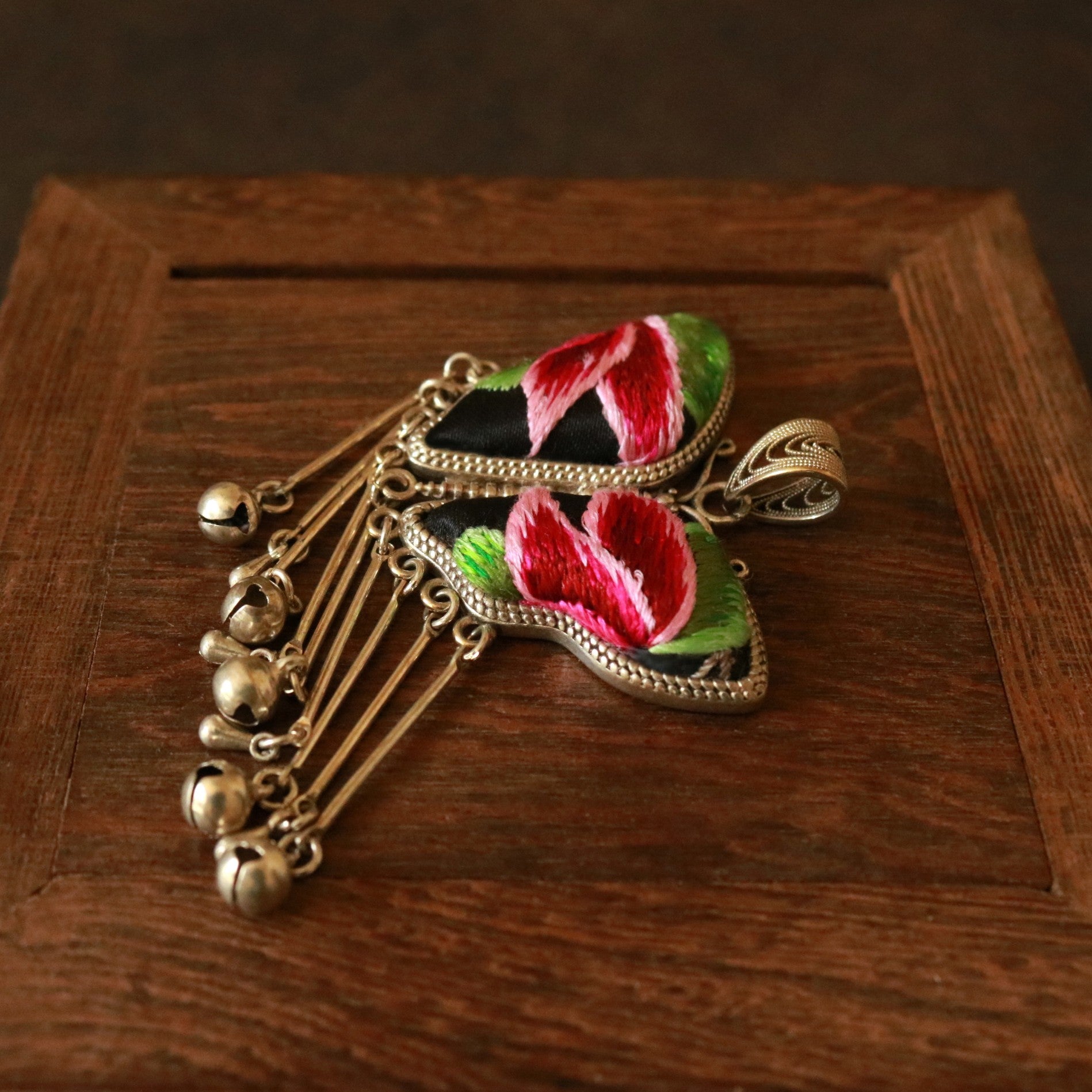 Butterfly Mother’s Whisper Hand Embroidered Necklace